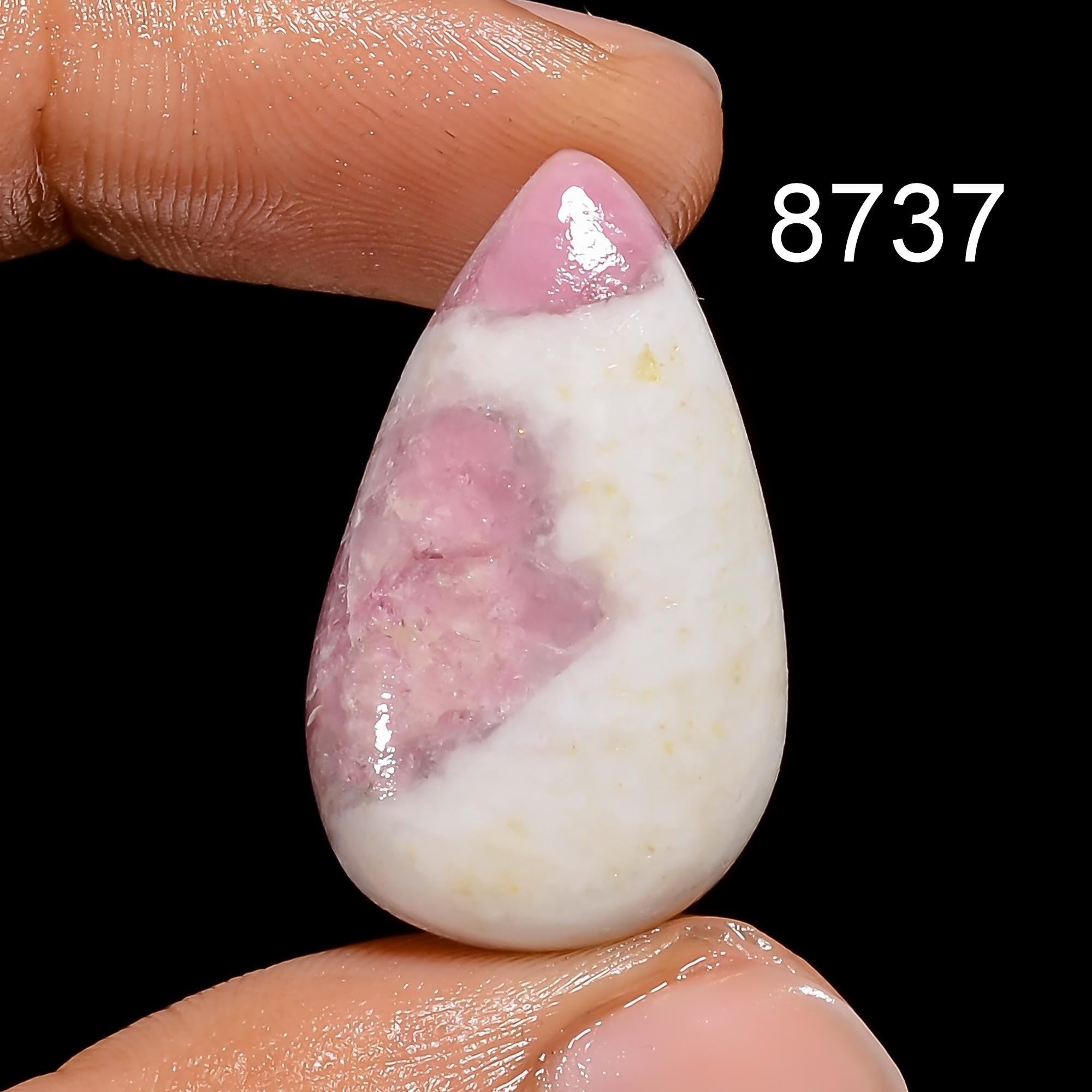 AAA Pink Tourmaline Quartz Cabochon, Loose Gemstone - image 10