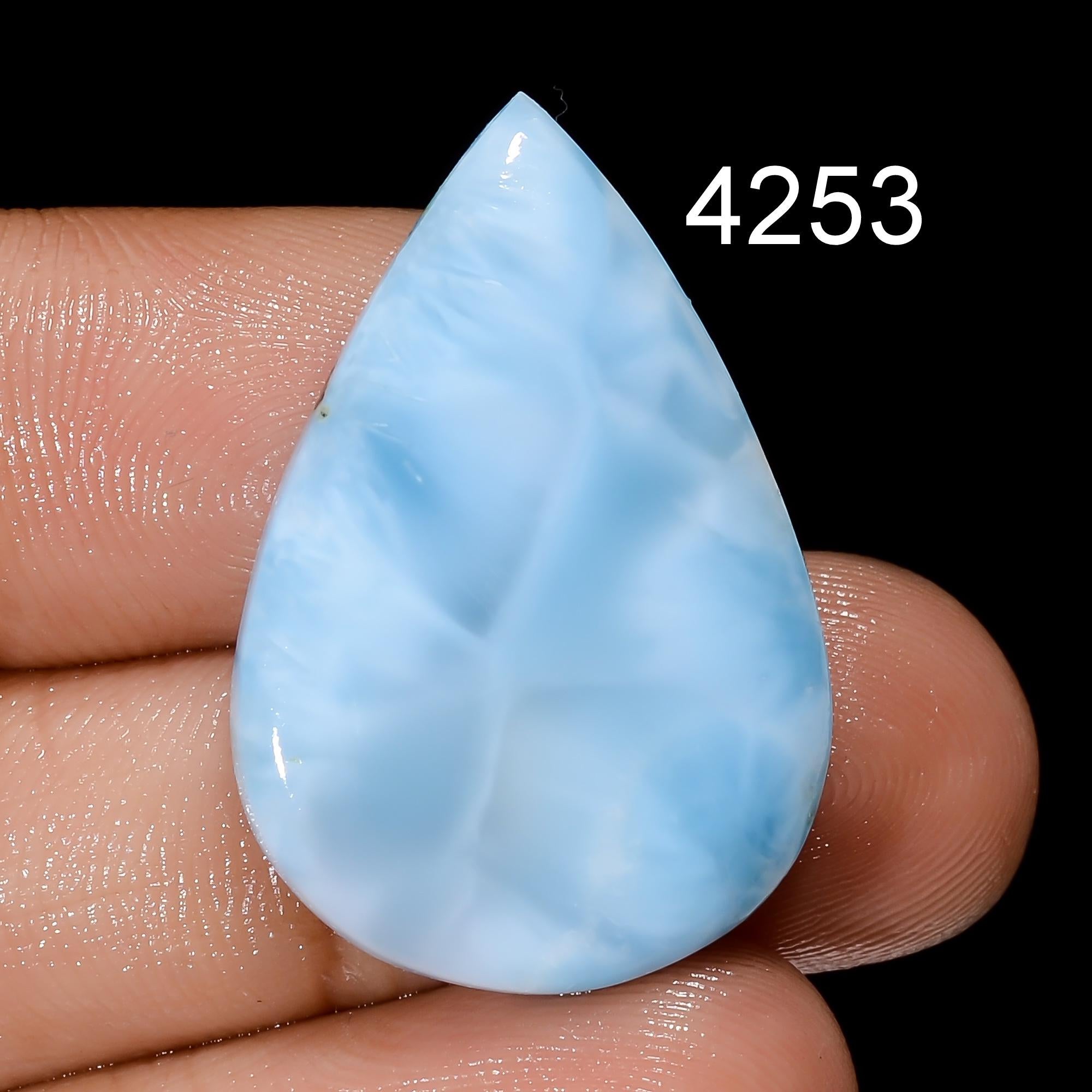Natural Larimar Gemstone, Designer Larimar Cabochon Crystal, DIY-ART-CRAFTS Pendant Necklace. - image 7