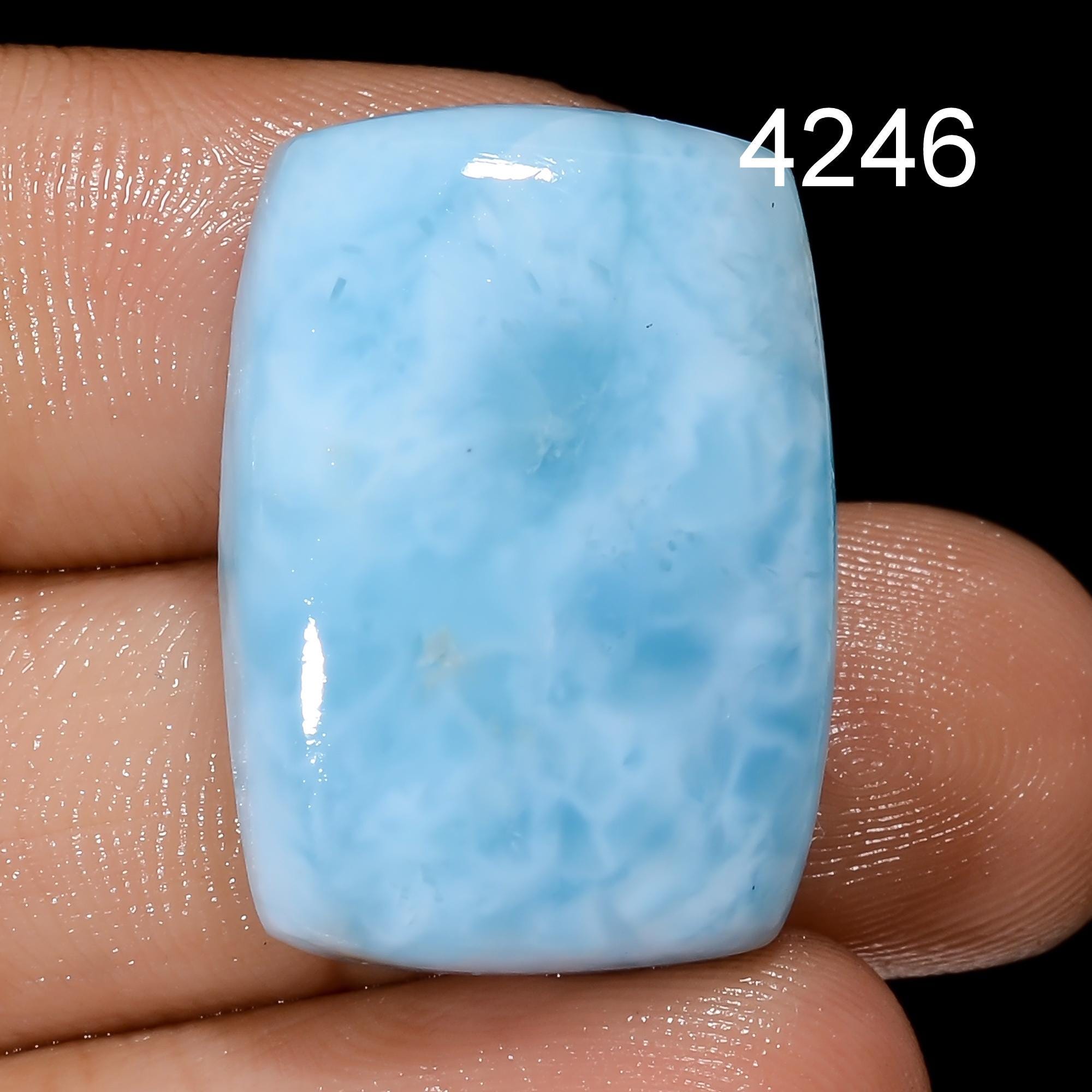 Natural Larimar Gemstone, Designer Larimar Cabochon Crystal, DIY-ART-CRAFTS Pendant Necklace. - image 5
