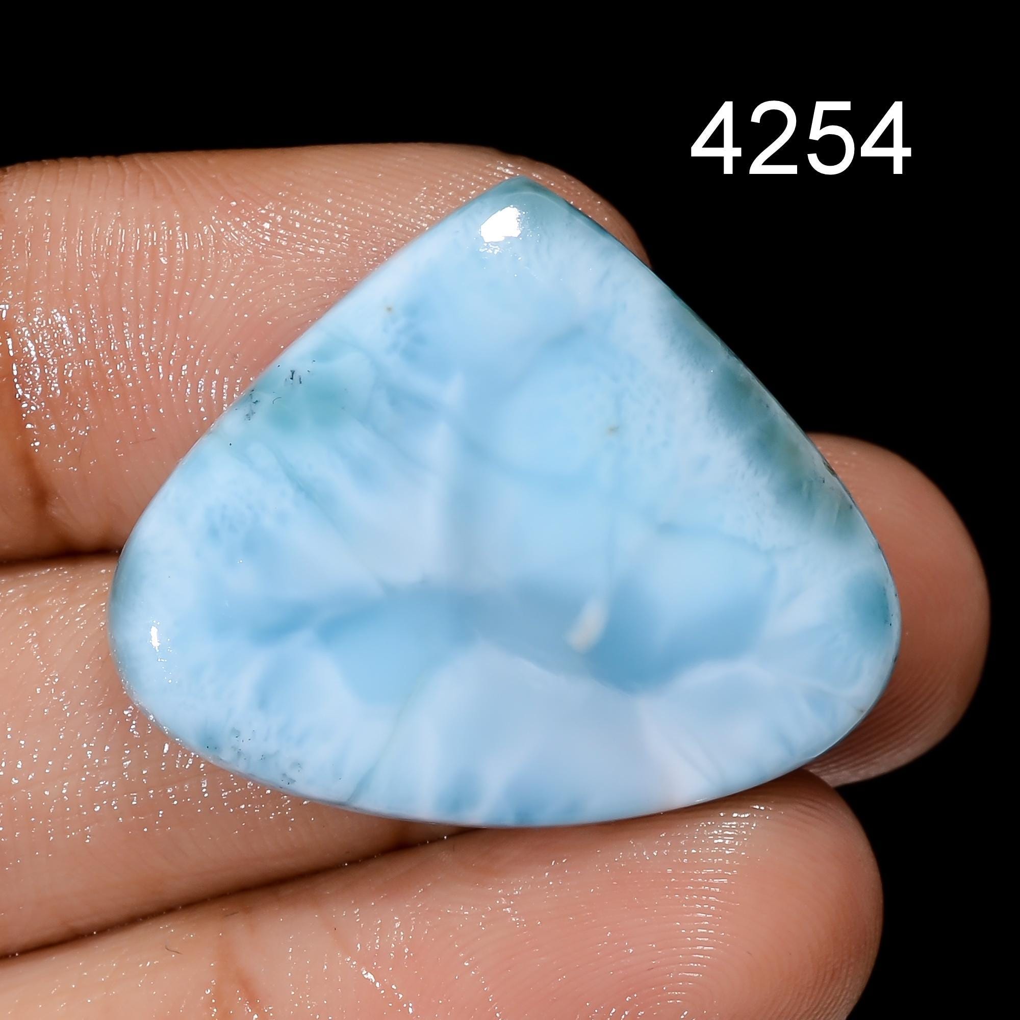 Natural Larimar Gemstone, Designer Larimar Cabochon Crystal, DIY-ART-CRAFTS Pendant Necklace. - image 8