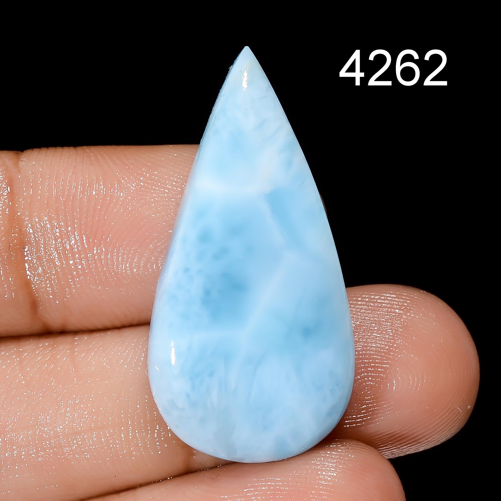 Natural Larimar Gemstone, Designer Larimar Cabochon Crystal, DIY-ART-CRAFTS Pendant Necklace. - image 3