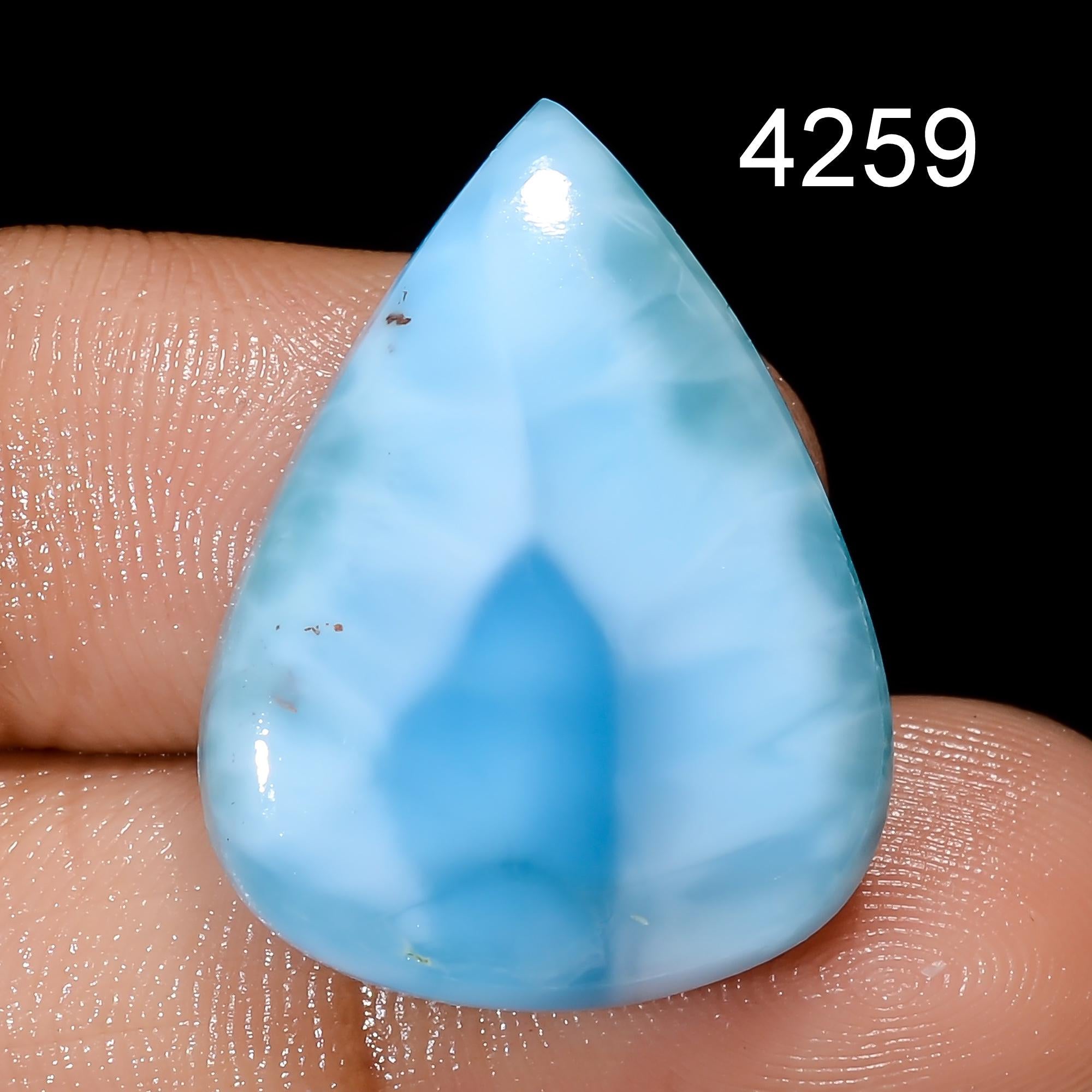 Natural Larimar Gemstone, Designer Larimar Cabochon Crystal, DIY-ART-CRAFTS Pendant Necklace. - image 2