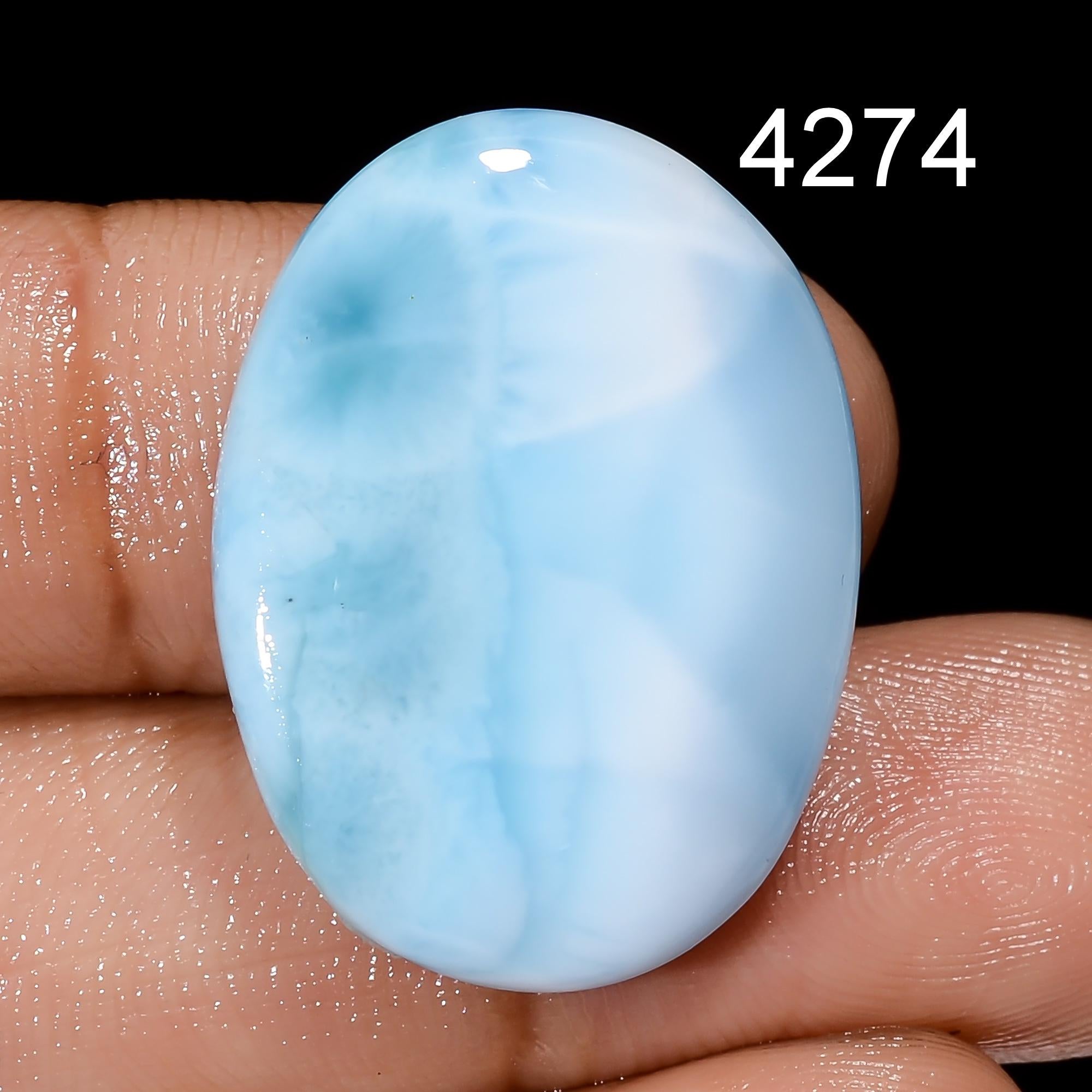 Natural Larimar Gemstone, Designer Larimar Cabochon Crystal, DIY-ART-CRAFTS Pendant Necklace. - image 6