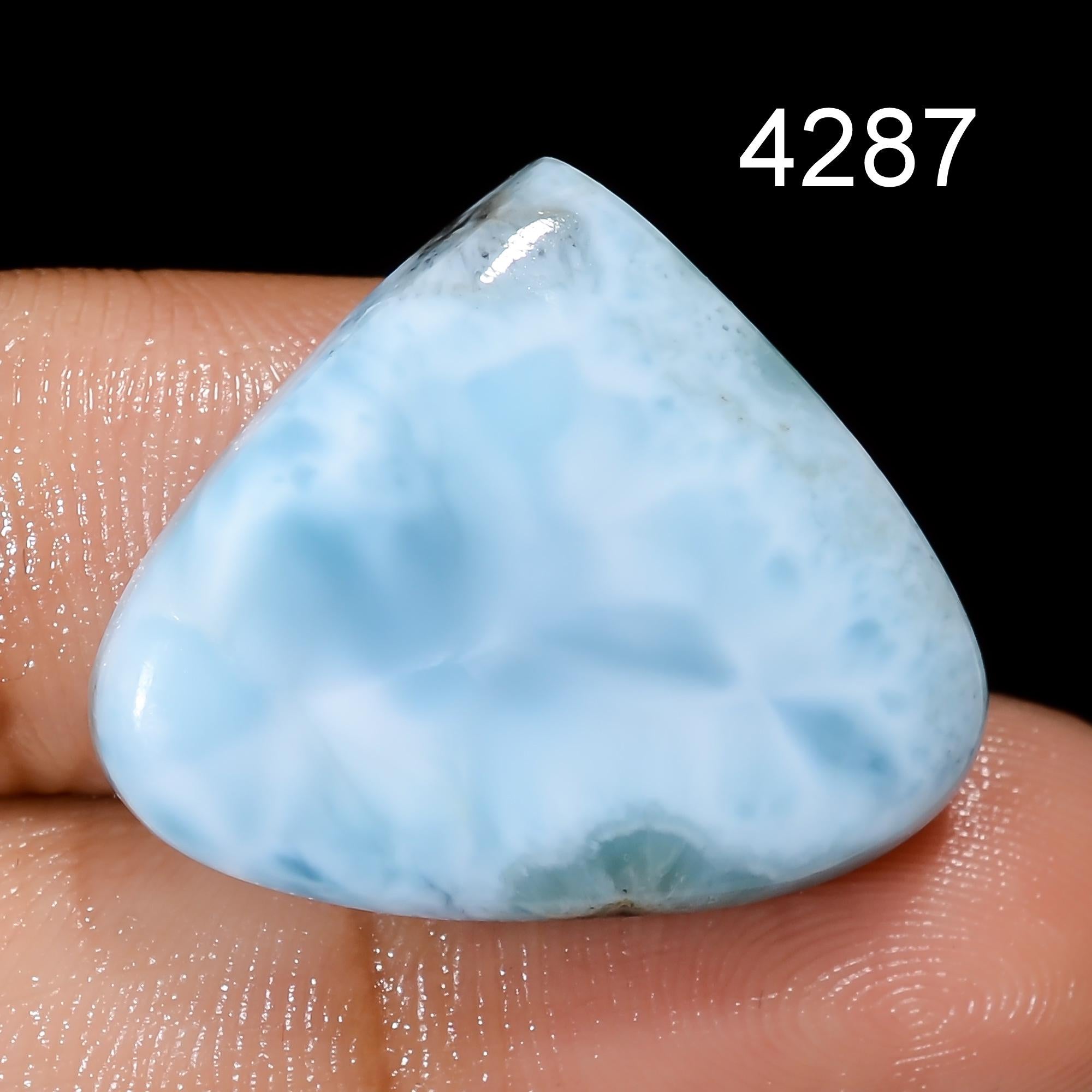Natural Larimar Gemstone, Designer Larimar Cabochon Crystal, DIY-ART-CRAFTS Pendant Necklace. - image 9