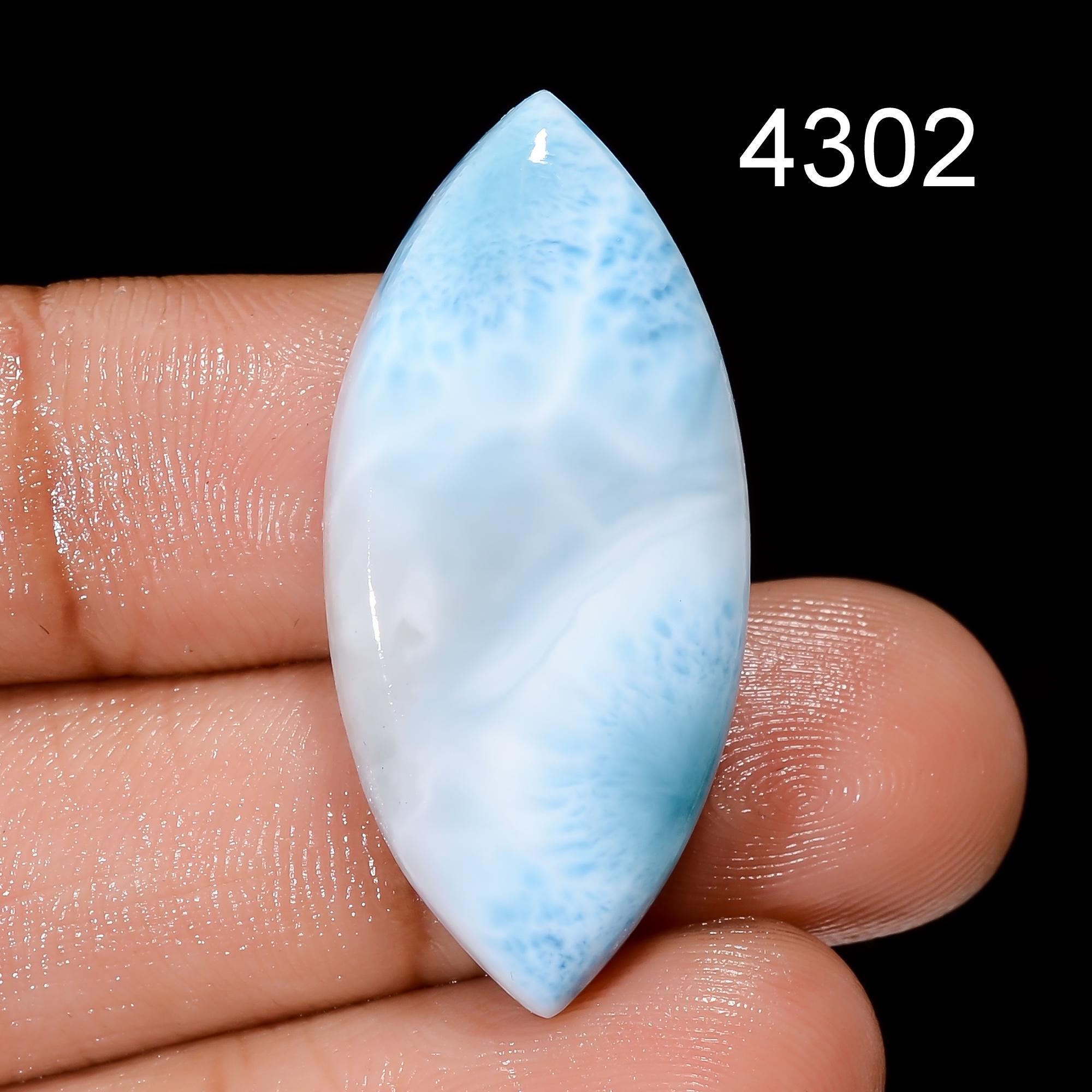 Natural Larimar Gemstone, Designer Larimar Cabochon Crystal, DIY-ART-CRAFTS Pendant Necklace. - image 2
