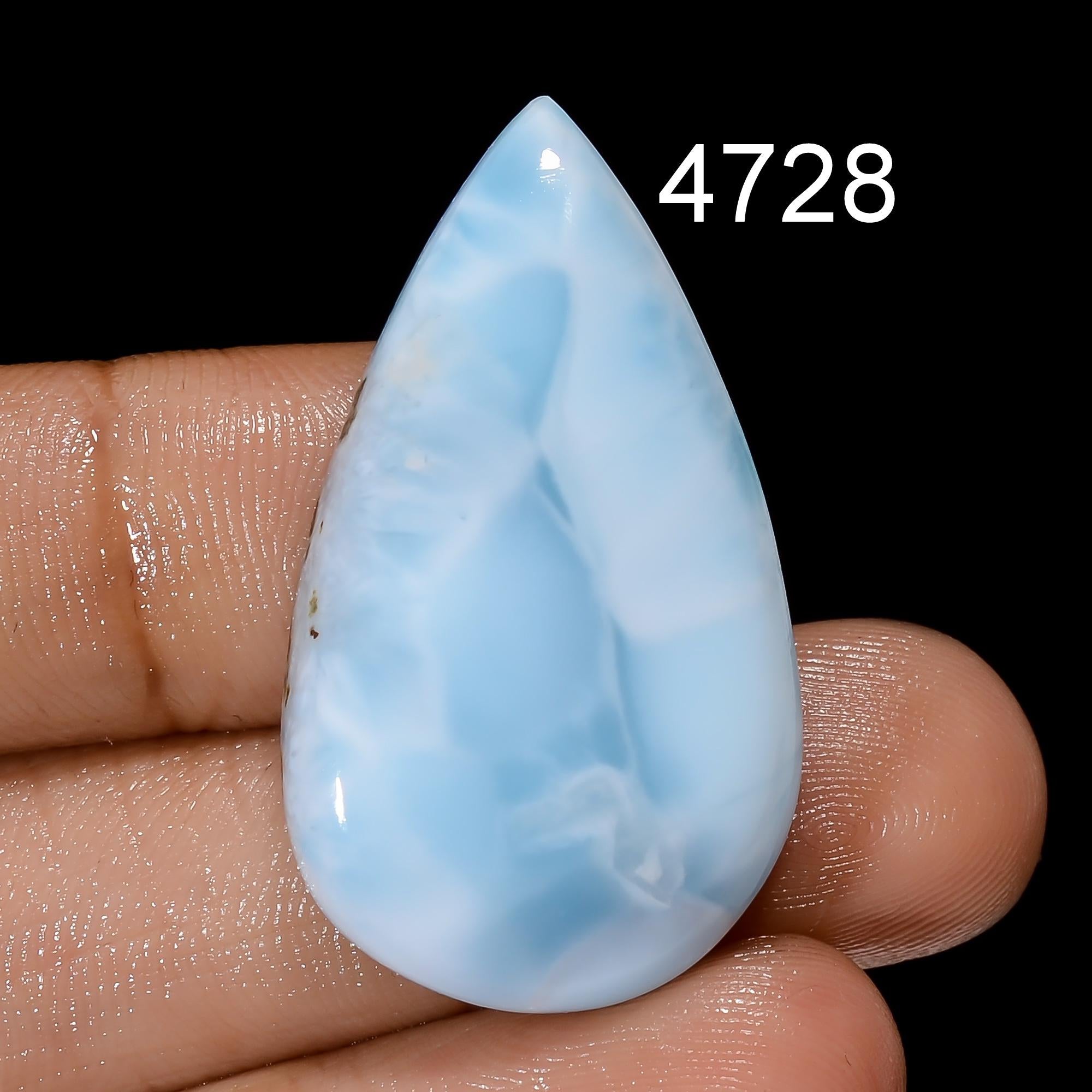 Natural Larimar Gemstone, Designer Larimar Cabochon Crystal, DIY-ART-CRAFTS Pendant Necklace. - image 9
