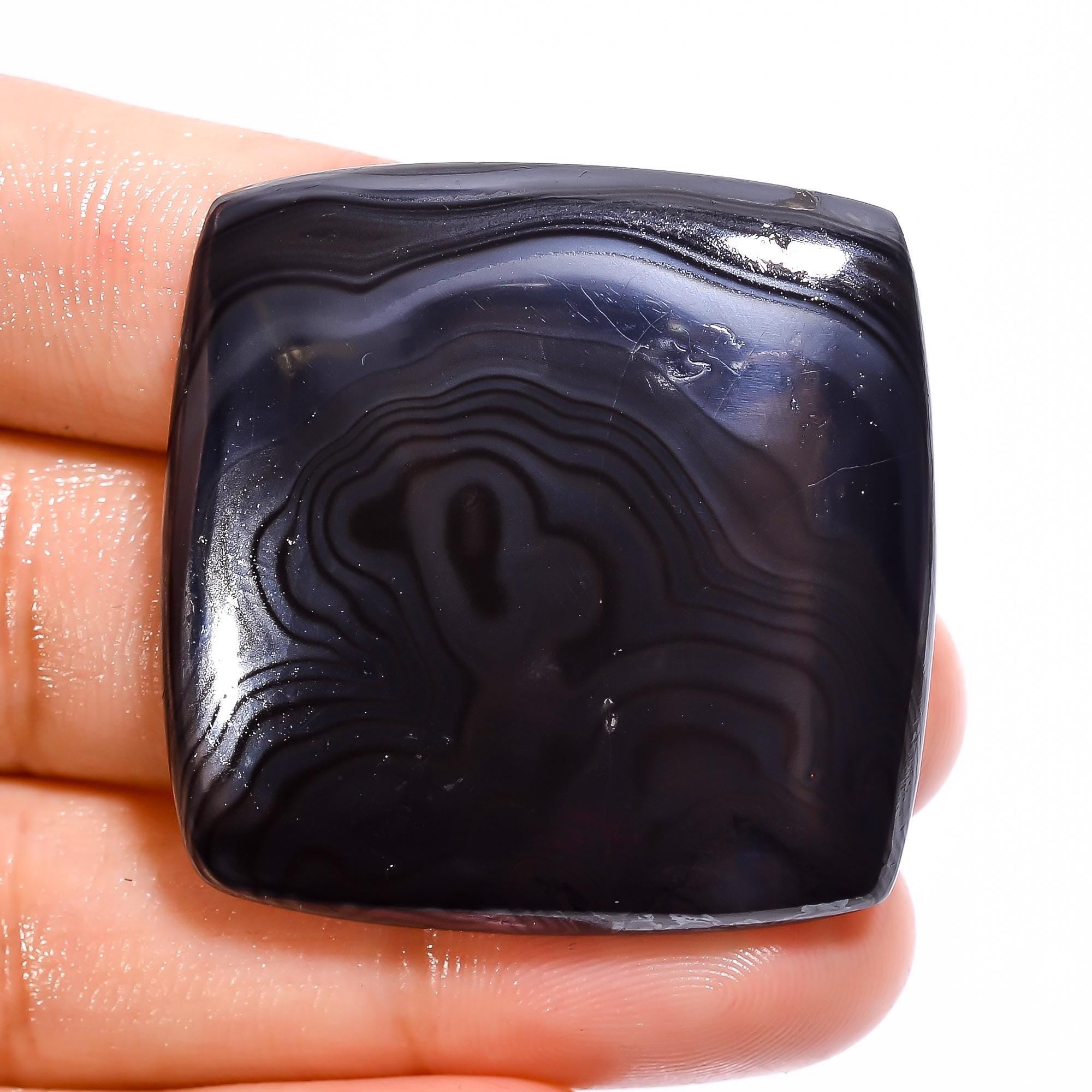 Natural Psilomelane Gemstone, Mixed Shape Loose Cabochon Healing Crystal - image 2