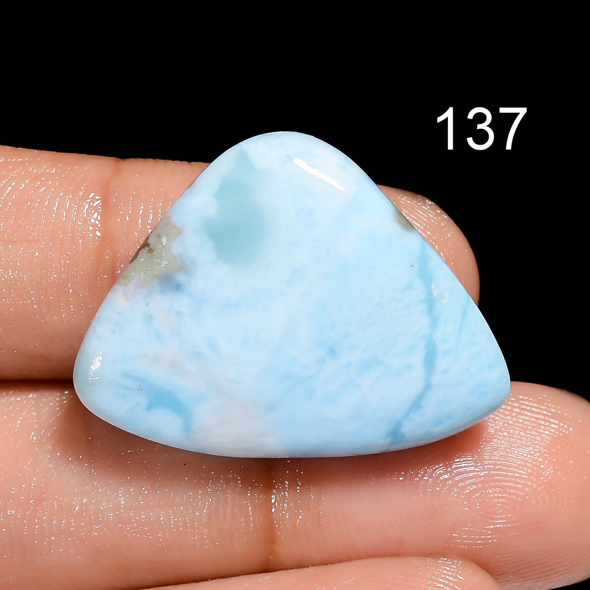 AAA Loose Larimar Cabochon, Dominican Blue Gemstone Healing Crystal - image 4