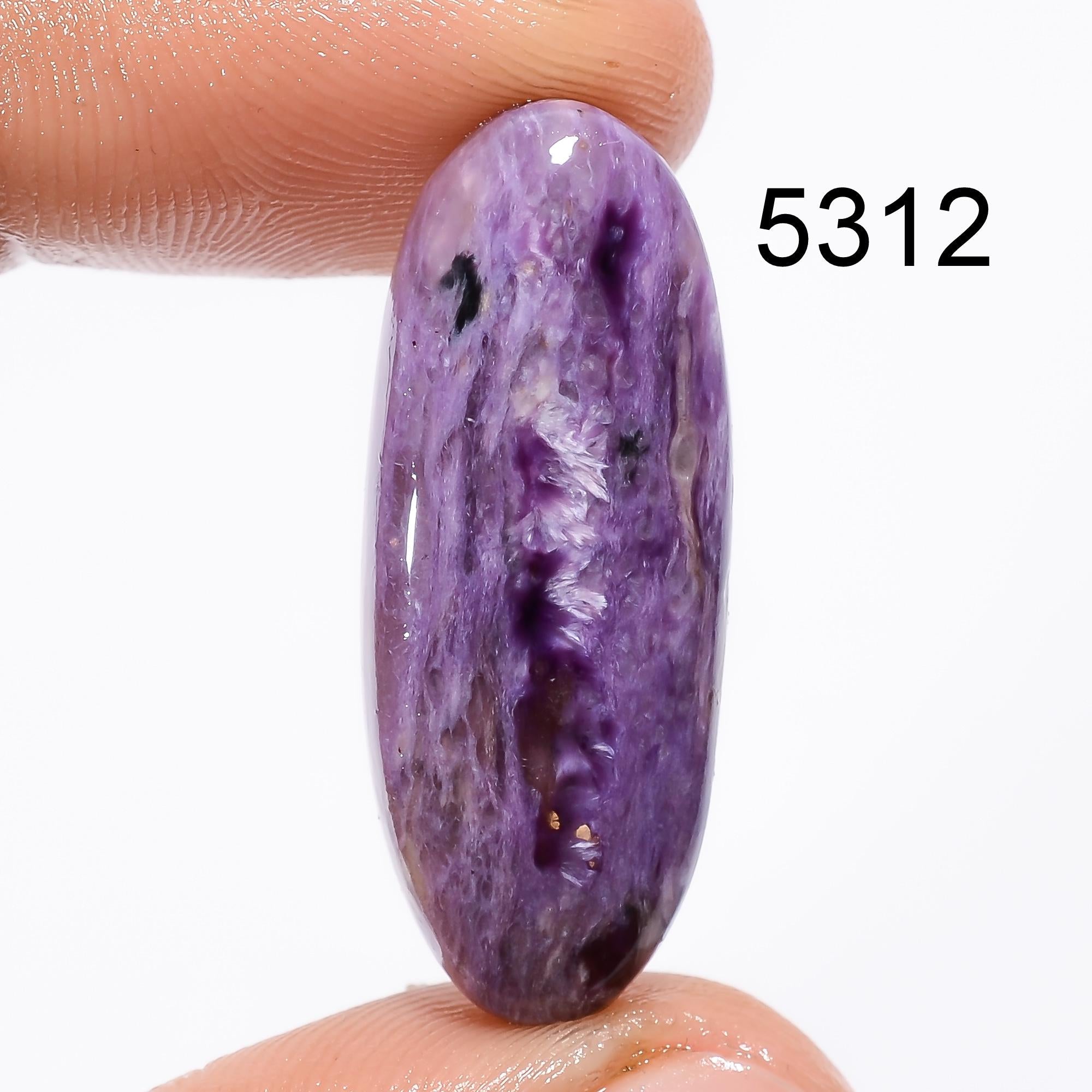Natural Purple Charoite Cabochon, Loose Gemstone Jewelry Making - image 2