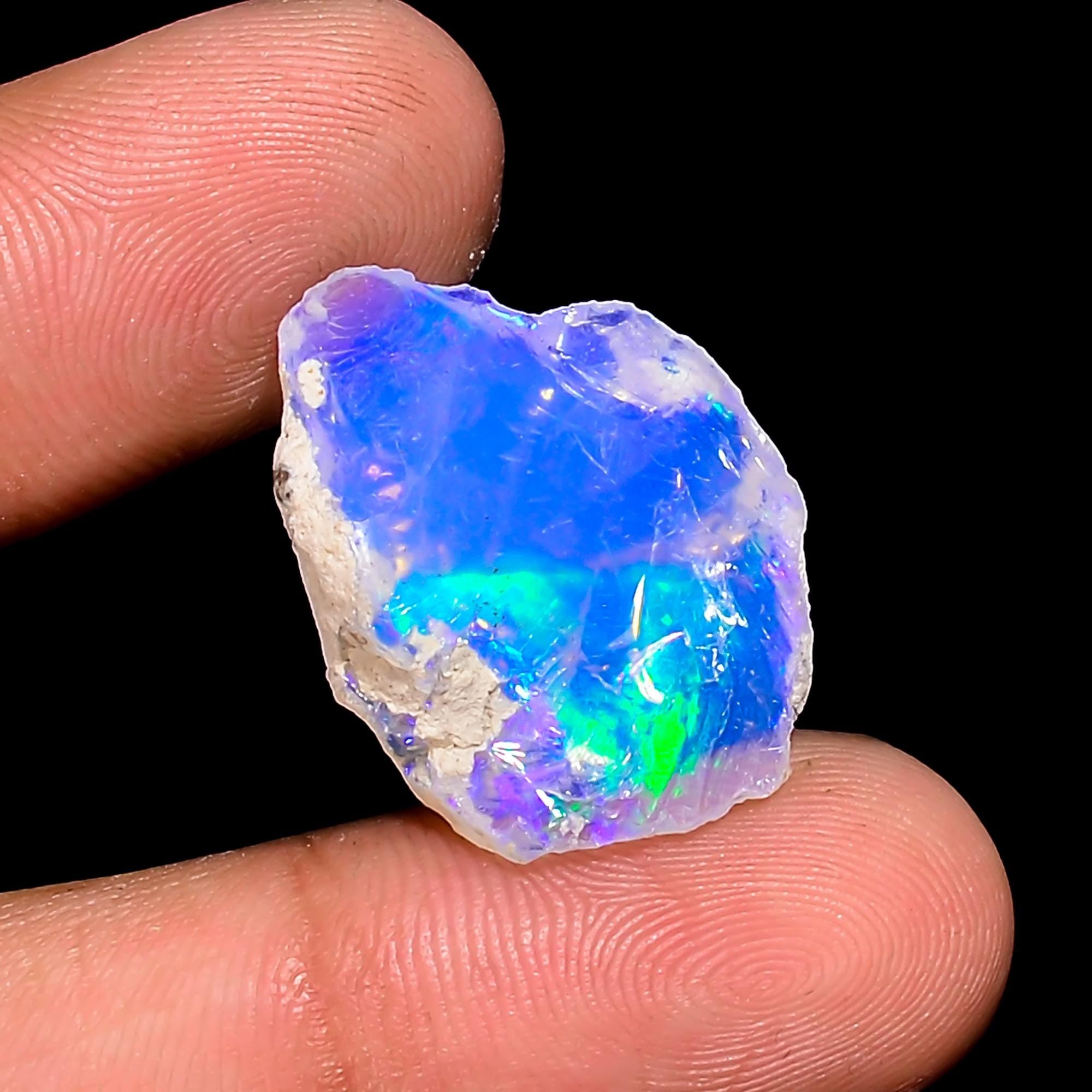Welo Fire Ethiopian Opal Rough Gemstone, AAA Quality, Loose Opal Stone