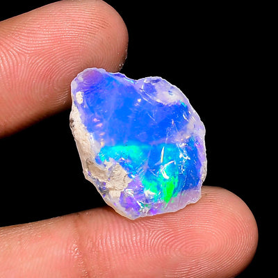 22 Cts to 26.5 Cts AAA Welo Fire Ethiopian Raw Opal Gemstone with Fire Play (20X18X15 mm to 28X18X12 mm)