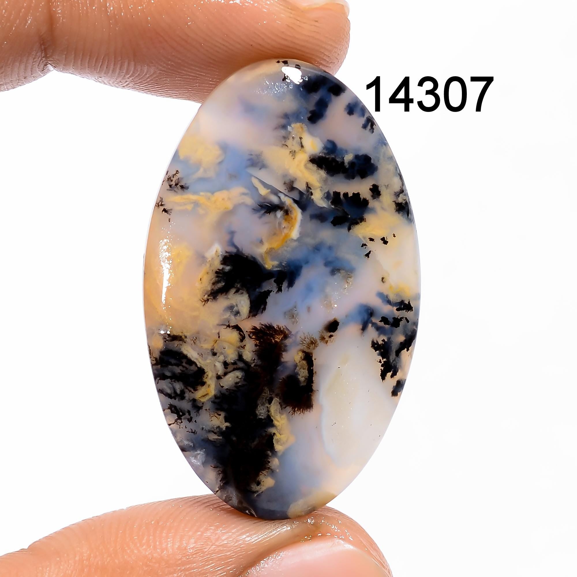 Natural Tiger Dendrite Agate Cabochon, Loose Gemstone, Jewelry Making - image 4