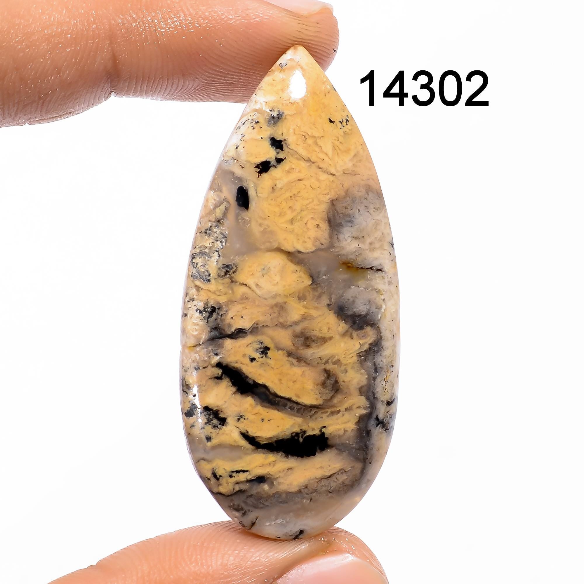Natural Tiger Dendrite Agate Cabochon, Loose Gemstone, Jewelry Making