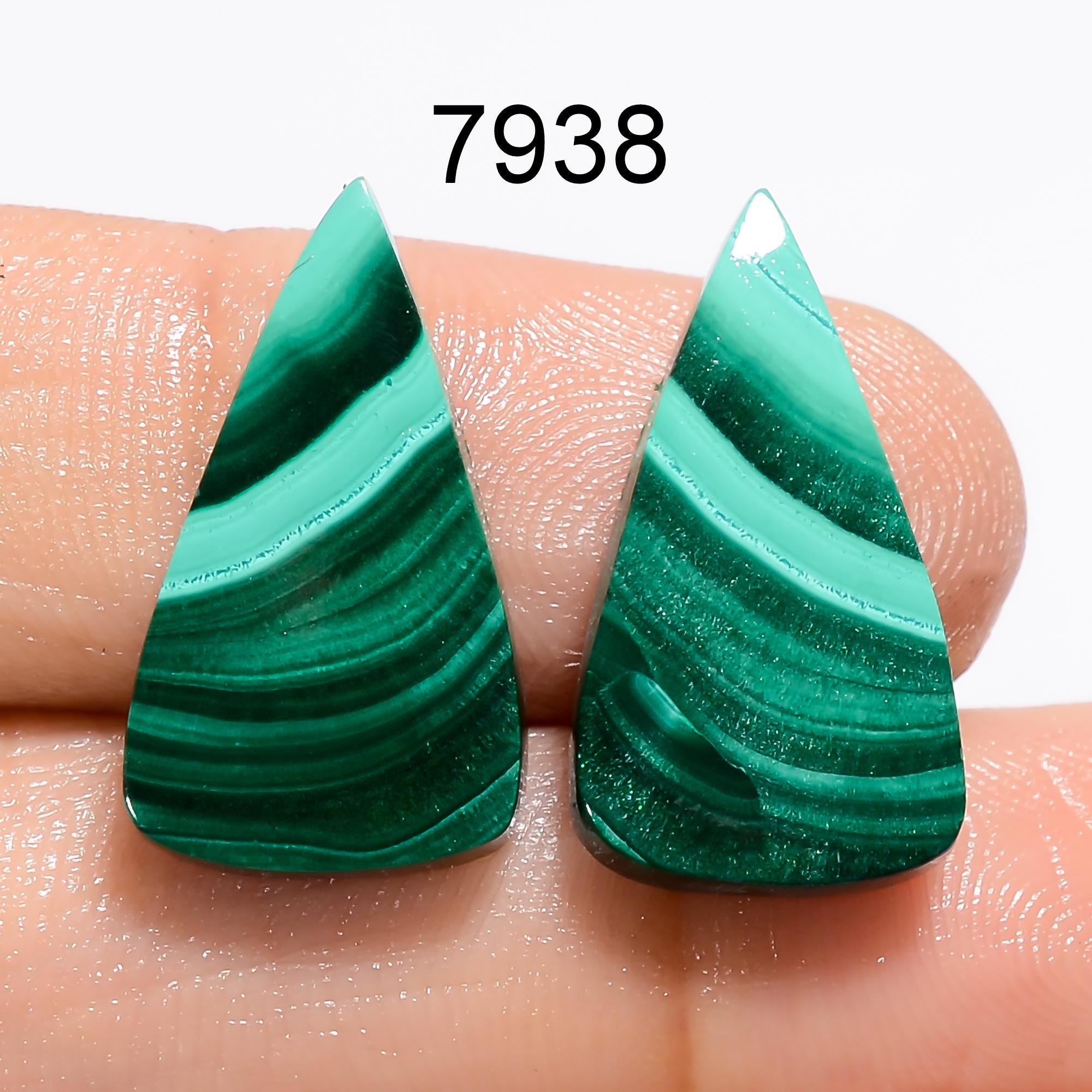 AAA Quality Natural African Malachite Gemstone Pair For Jewelry, Designer Earring Pair