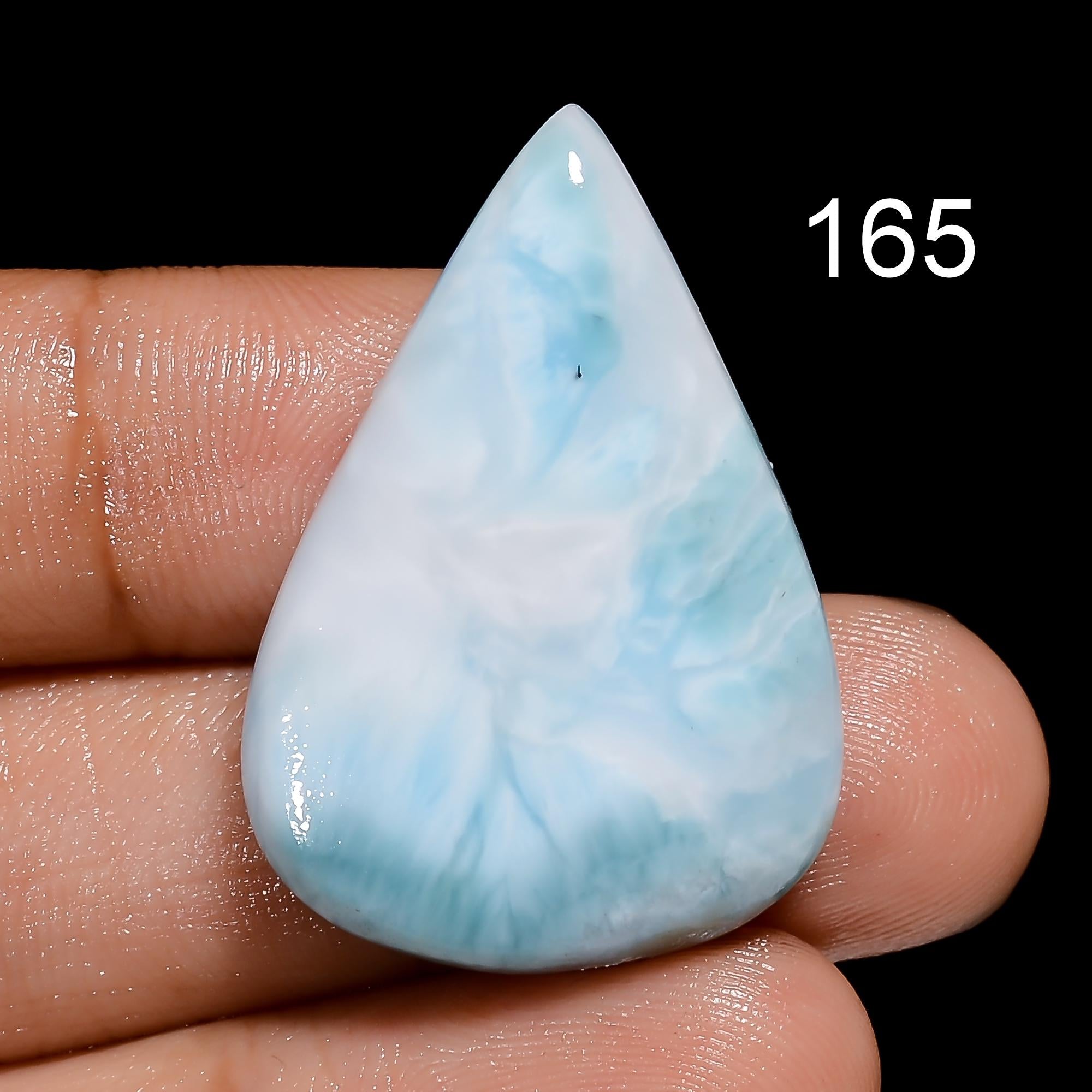Natural Larimar Cabochon, Dominican Pectolite Gemstone, Jewelry Making - image 7