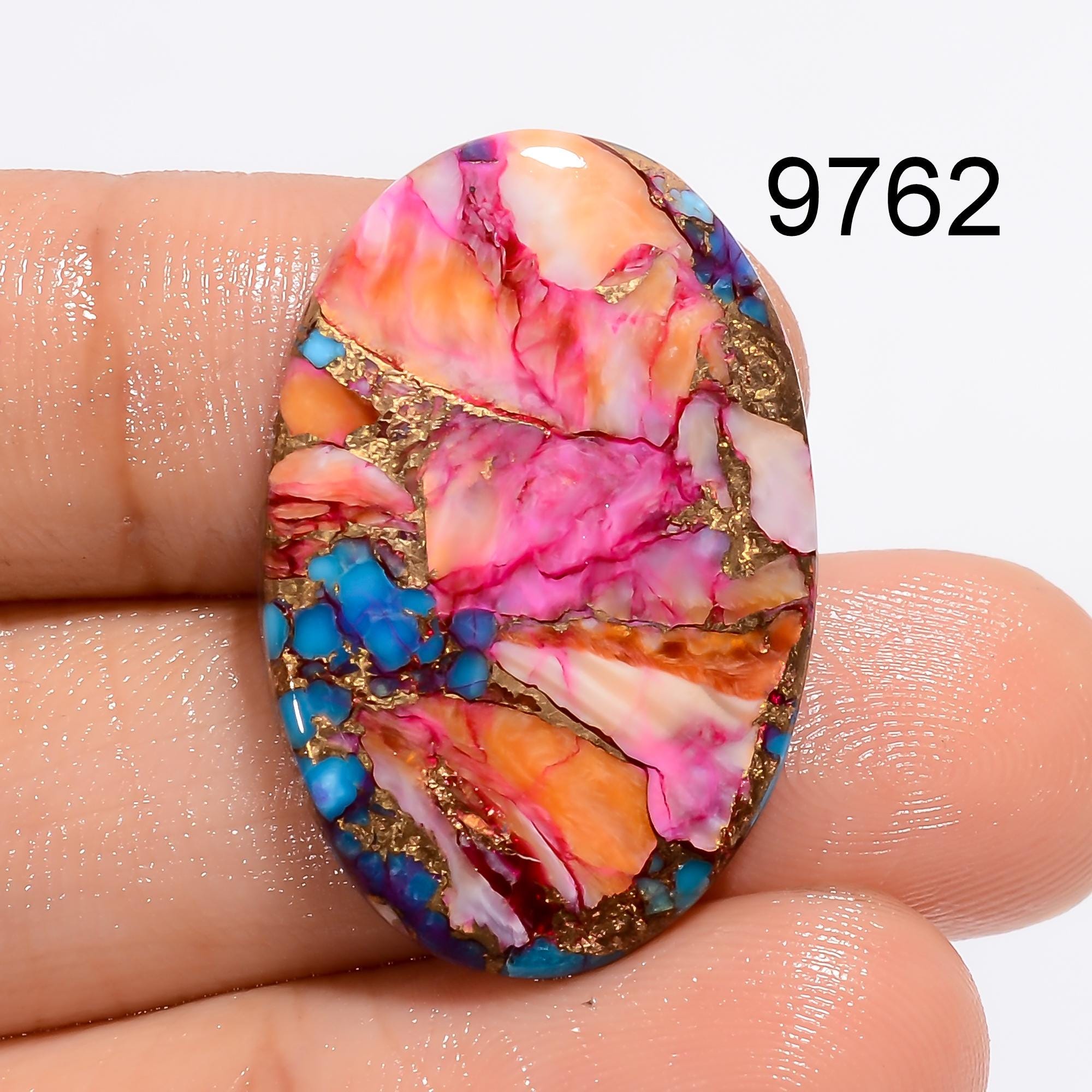 Mohave Copper Turquoise Cabochon, Mix Shape Designer Loose Gemstone For Jewelry Making Supply - image 5