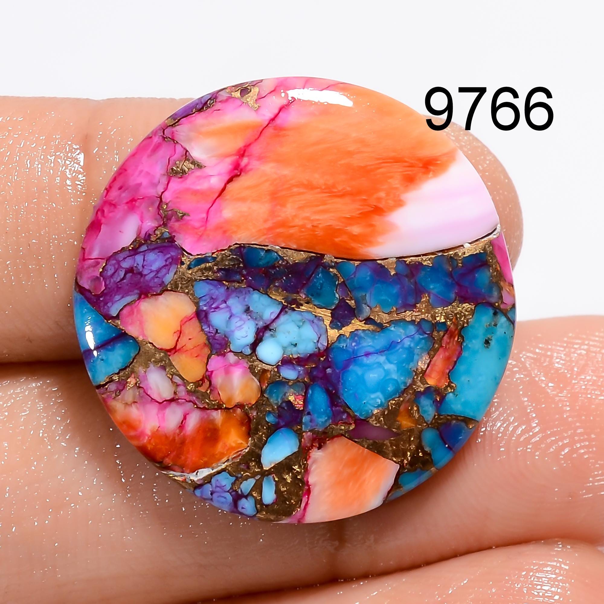 Mohave Copper Turquoise Cabochon, Mix Shape Designer Loose Gemstone For Jewelry Making Supply - image 9