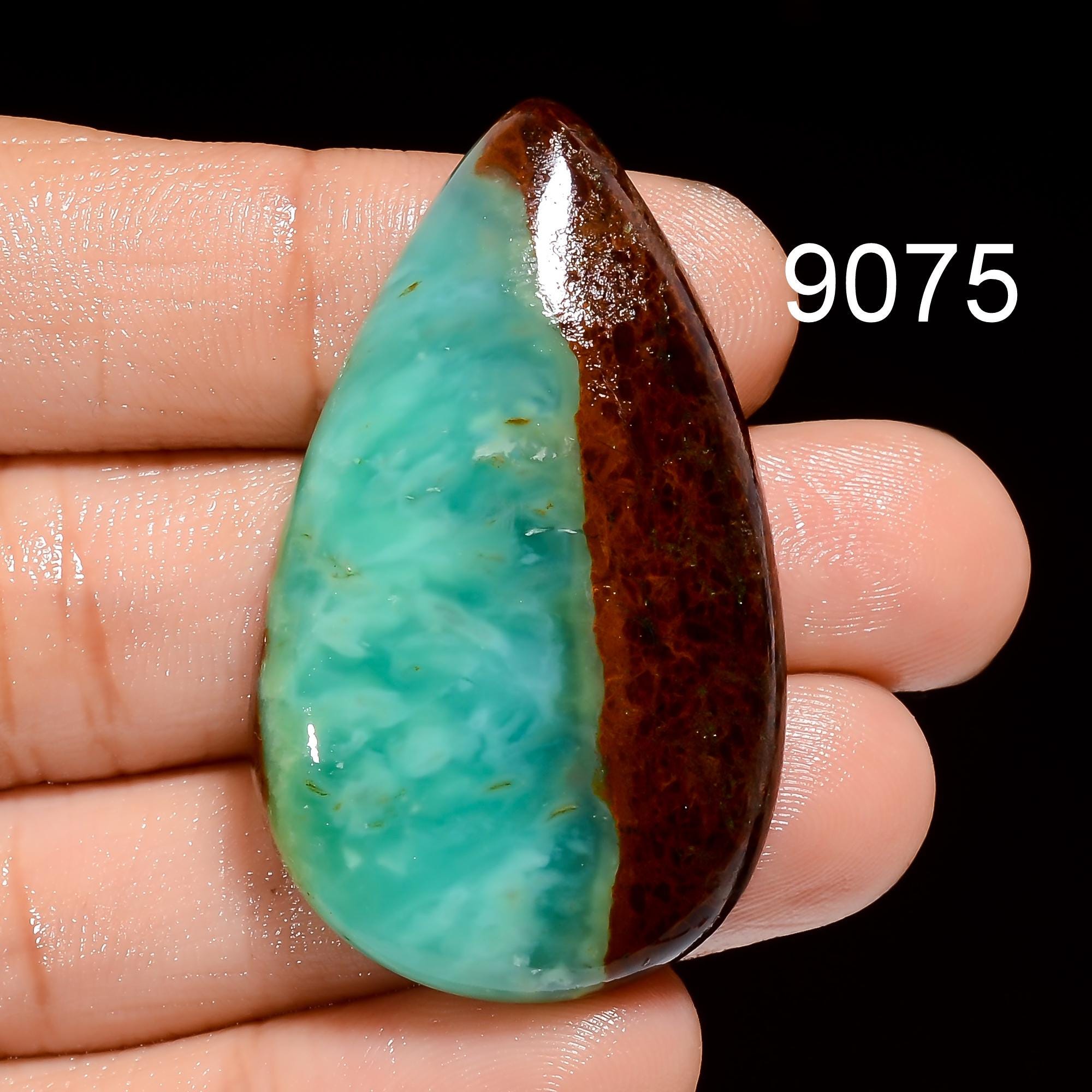 AAA Chrysoprase Cabochon, Natural Gemstone Pendant, DIY Jewelry Making - image 4