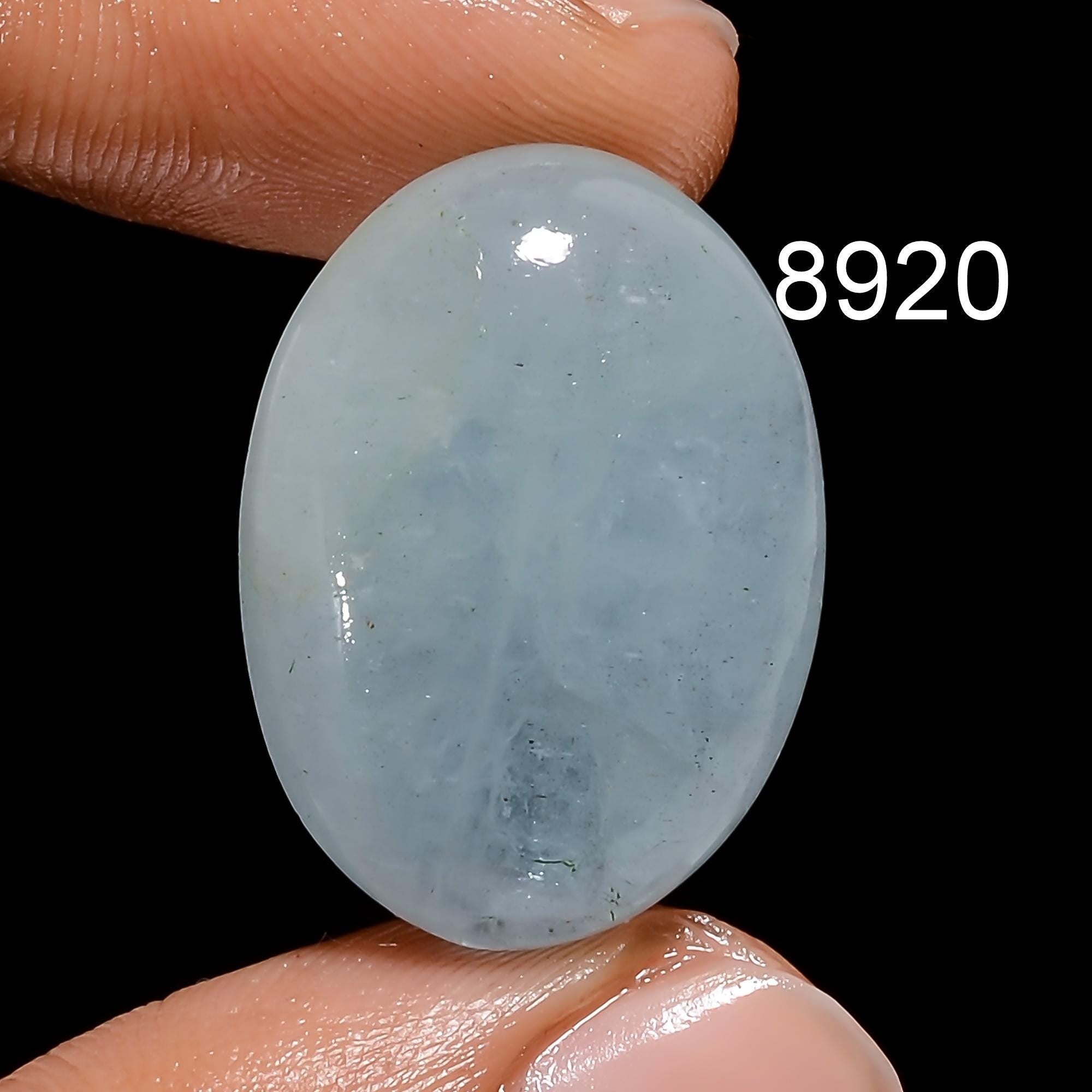 AAA Blue Aquamarine Cabochon, Rare Gemstone, Jewelry Making - image 7