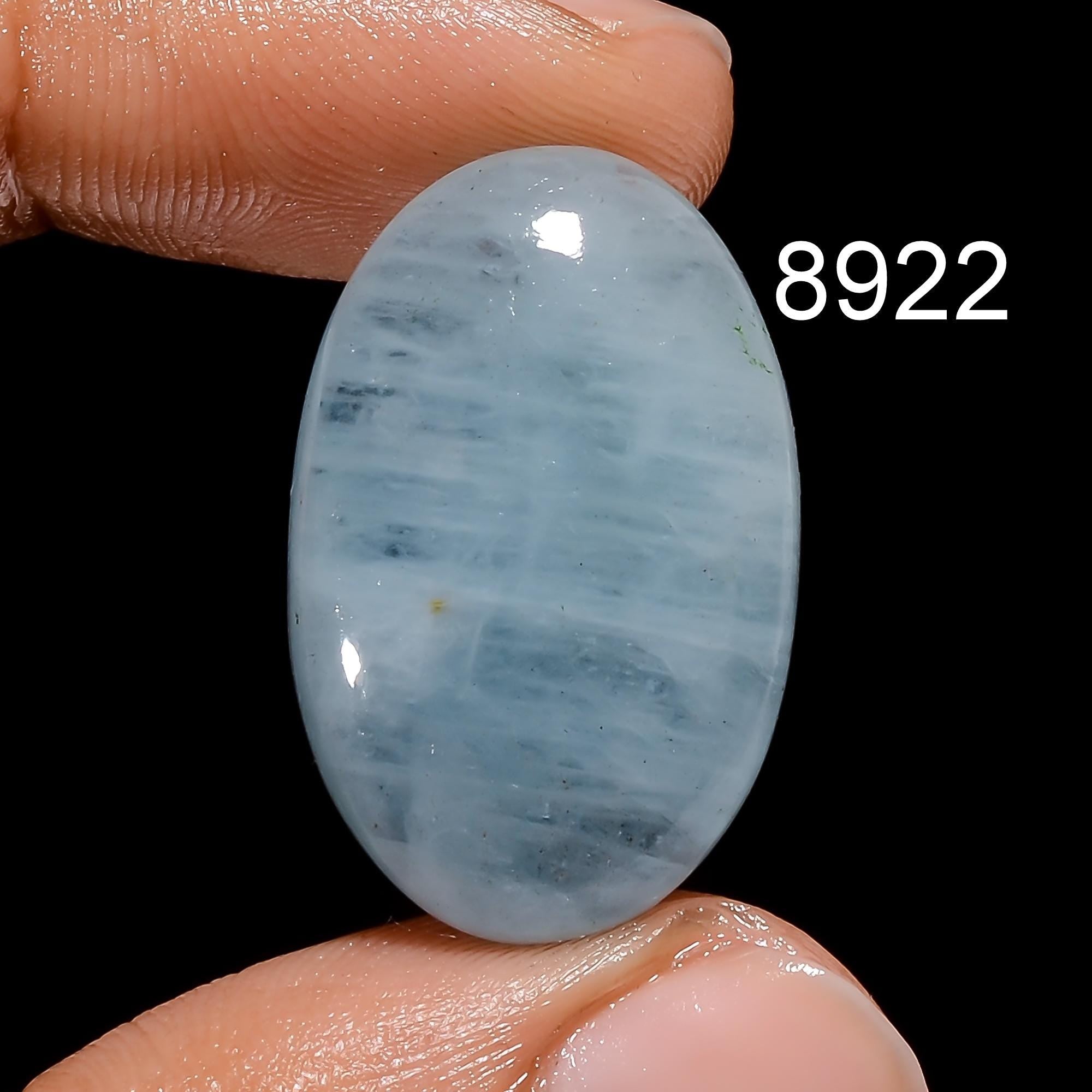 AAA Blue Aquamarine Cabochon, Rare Gemstone, Jewelry Making - image 8