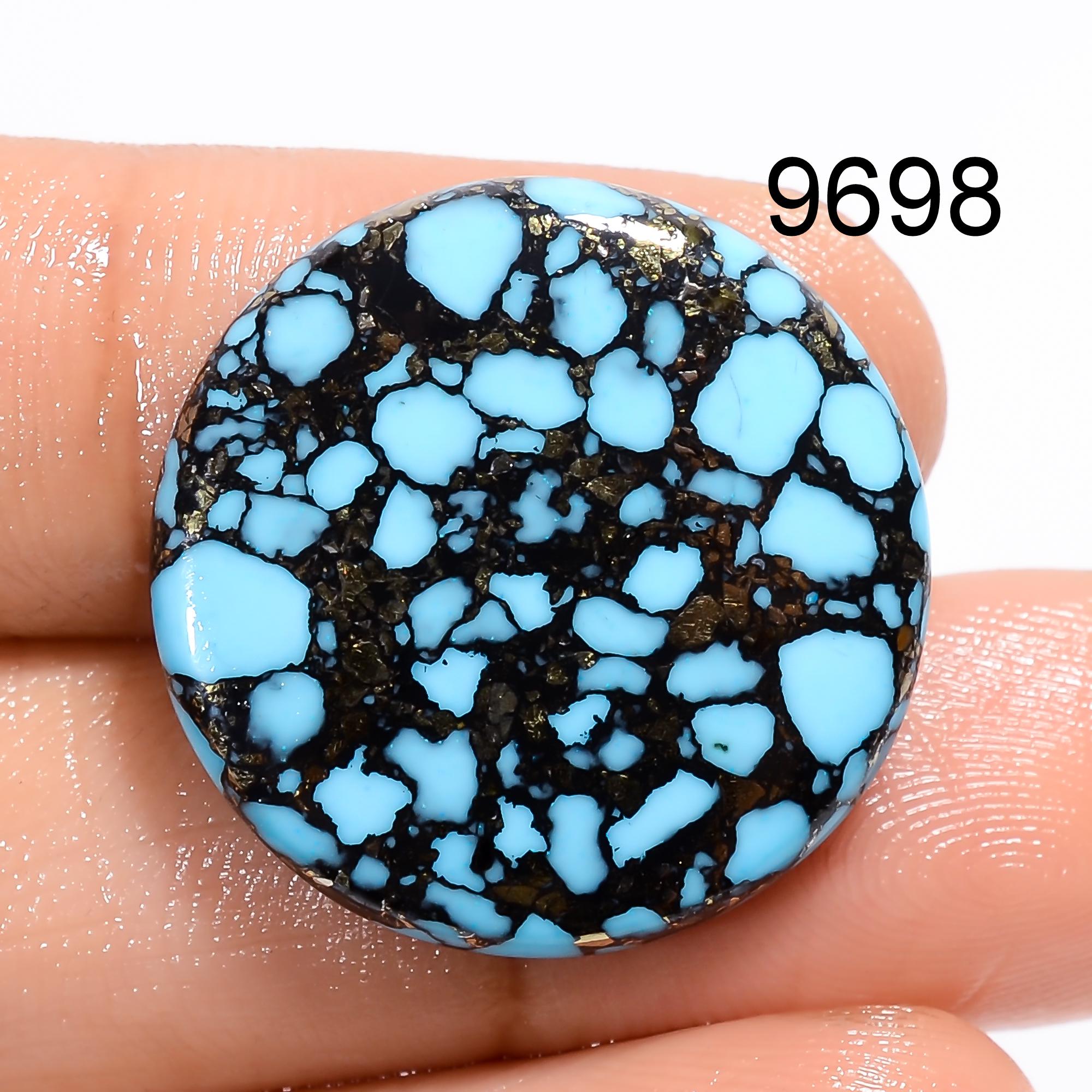 AAA Turquoise Heart Cabochon: Stabilized Gemstone for Jewelry Making - image 8