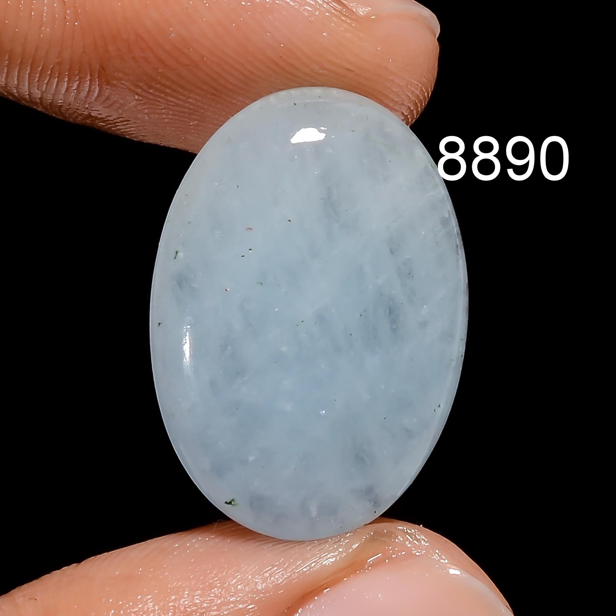 AAA Blue Aquamarine Cabochon, Rare Loose Gemstone For Pendent Jewelry - image 4