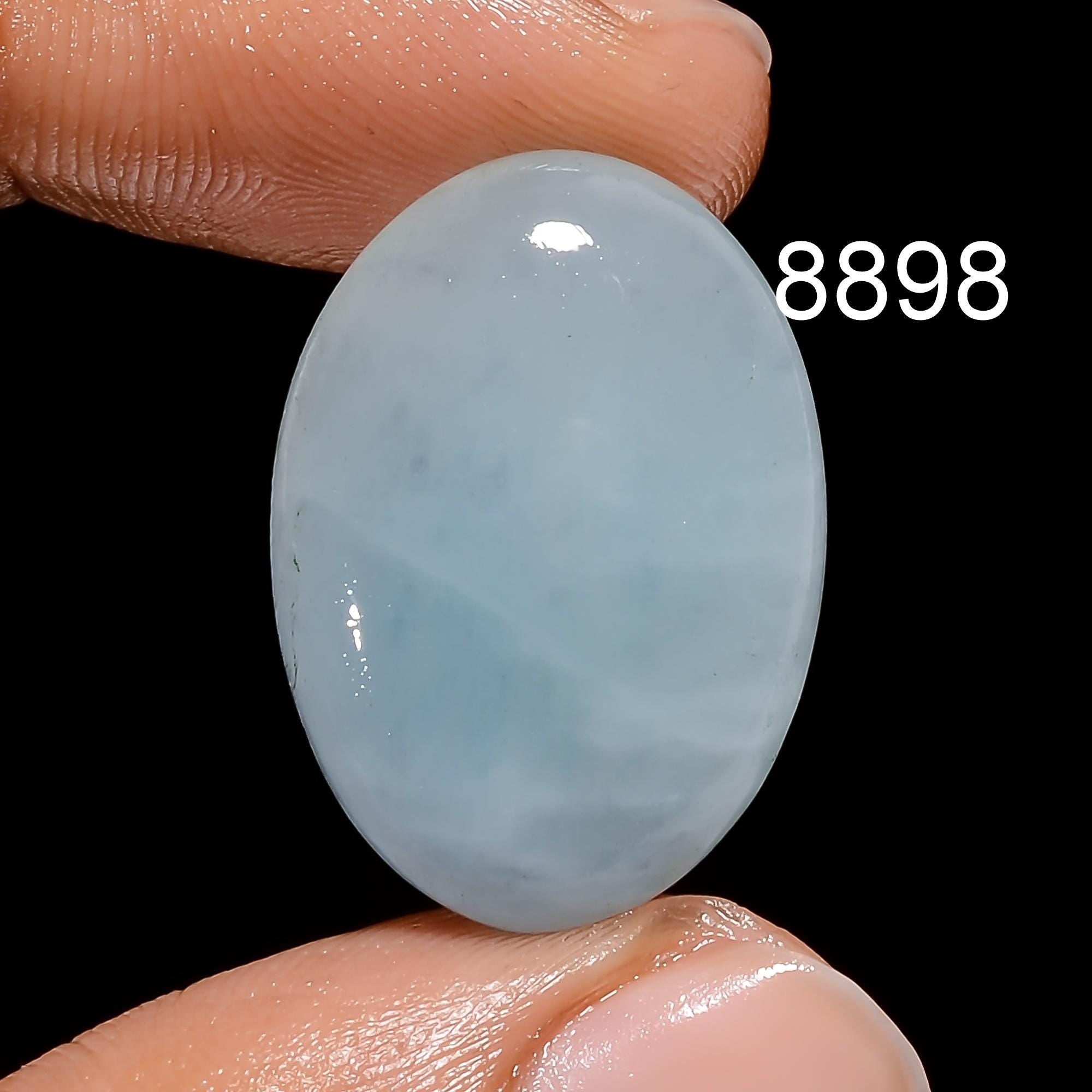 AAA Blue Aquamarine Cabochon, Rare Loose Gemstone For Pendent Jewelry - image 12