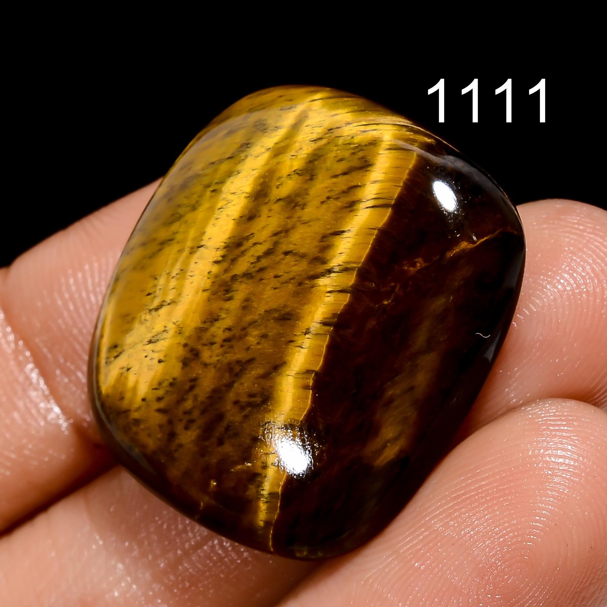 Natural Tiger Eye Gemstone, Natural Tiger Eye Cabochons, Loose Tiger Eye For Jewelry Making Supply, Home Decor Crystals, - image 9