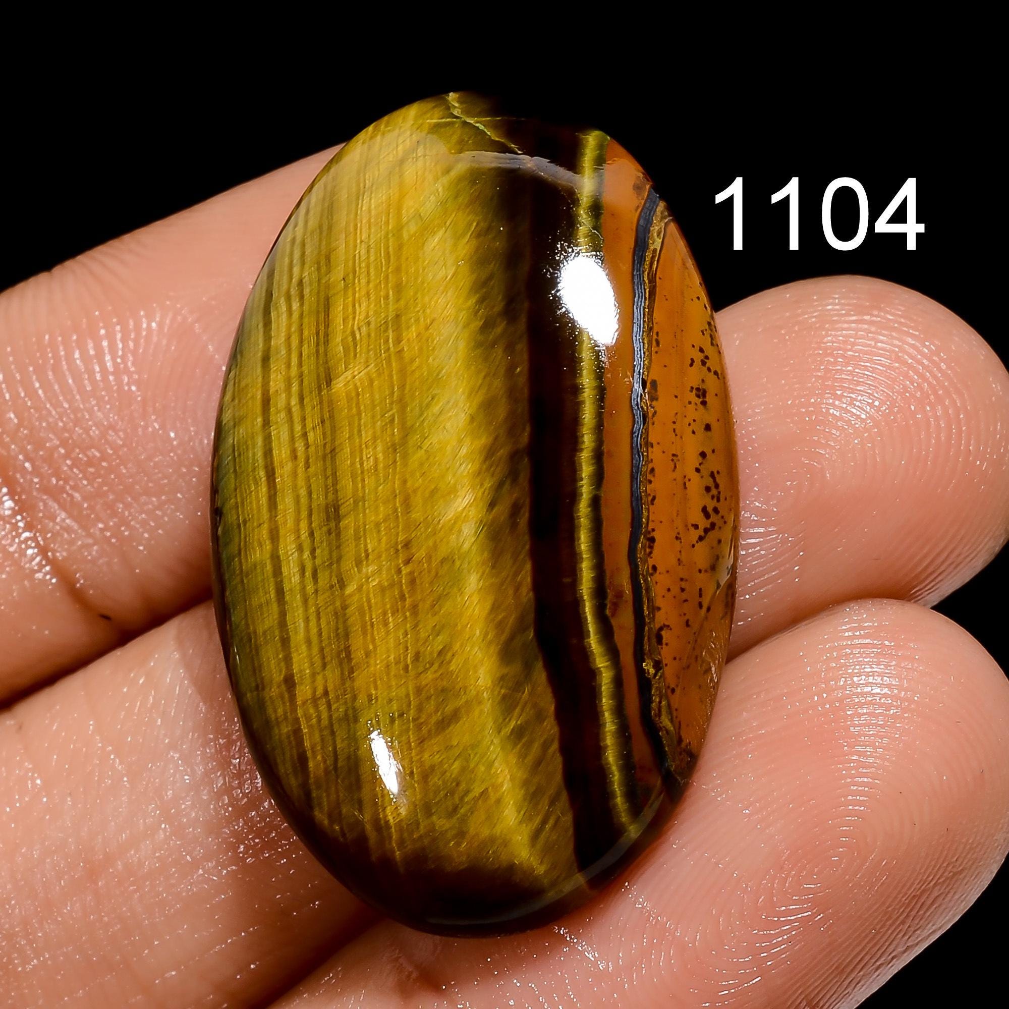 Natural Tiger Eye Gemstone, Natural Tiger Eye Cabochons, Loose Tiger Eye For Jewelry Making Supply, Home Decor Crystals, - image 6