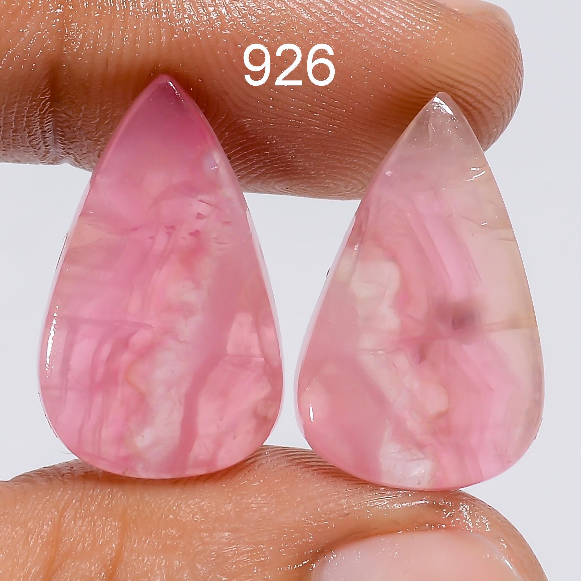 Pink Calcite Gemstone Pair, Mixed Shape Healing Crystals, Jewelry Making - image 6
