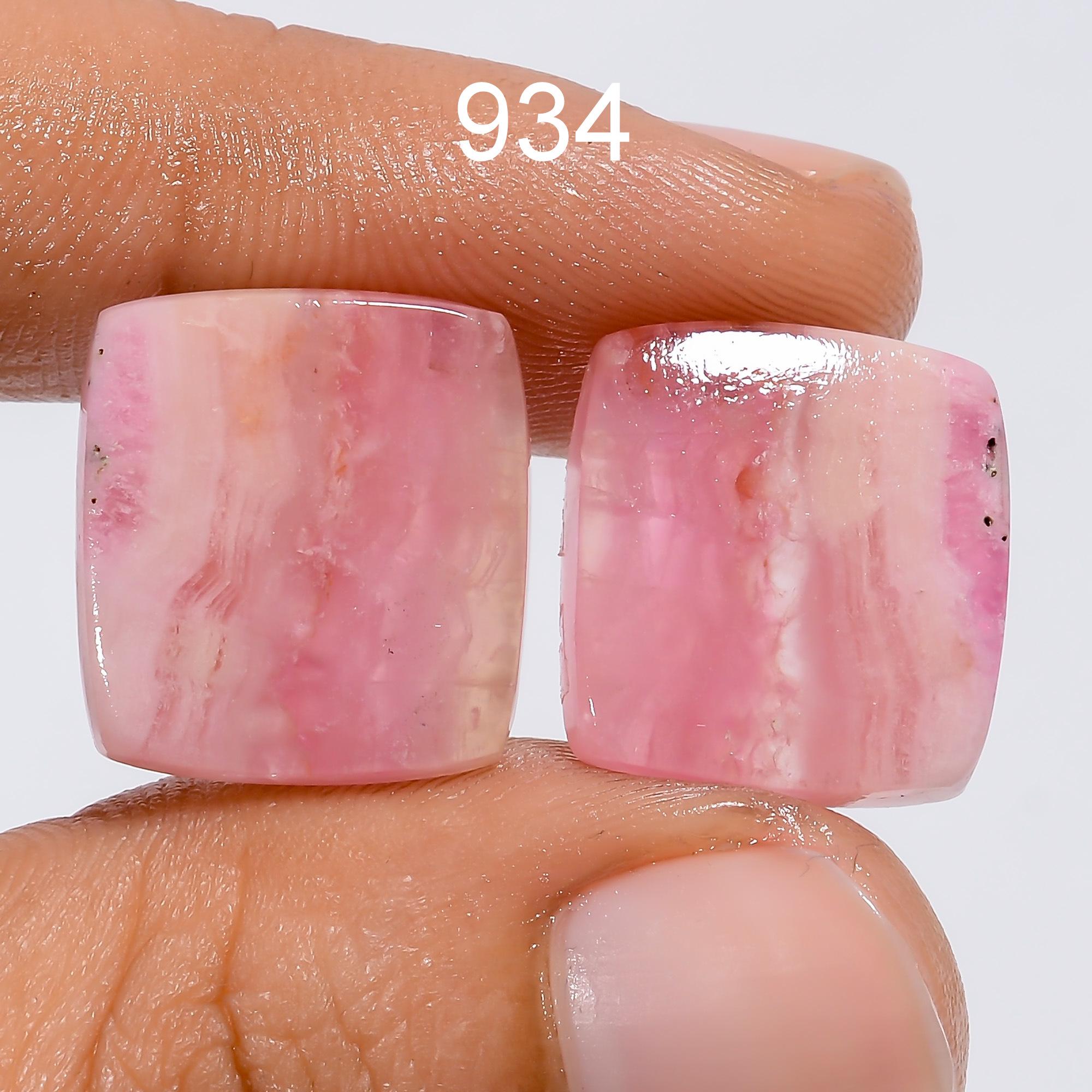 Pink Calcite Gemstone Pair, Mixed Shape Healing Crystals, Jewelry Making - image 7