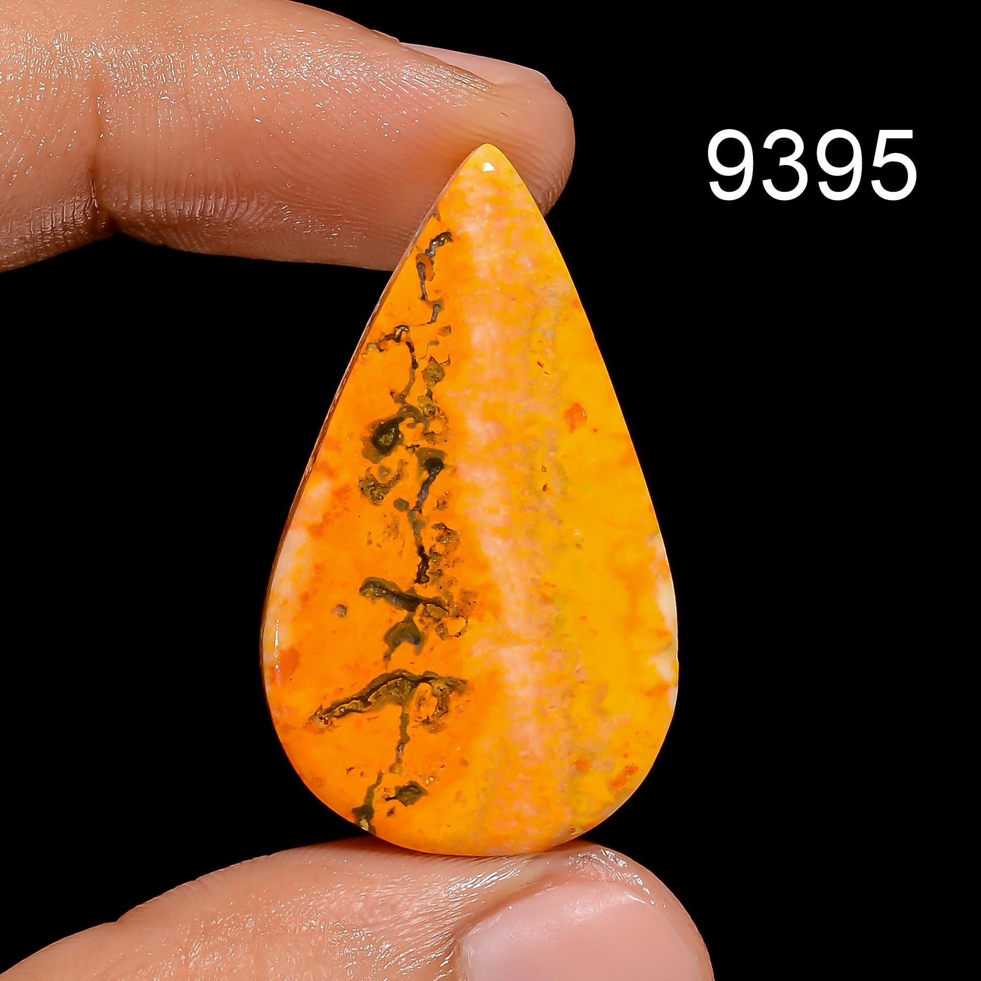 Natural Mustard Bee Jasper Cabochon, Loose Gemstone - image 4