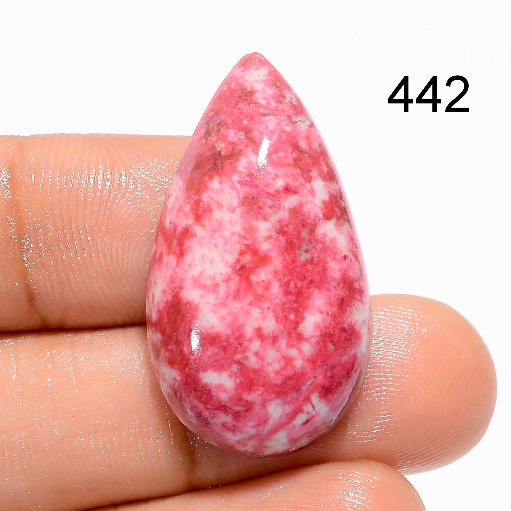 Natural Pink Thulite Gemstone Cabochon, AAA Quality, Norway Origin - image 2