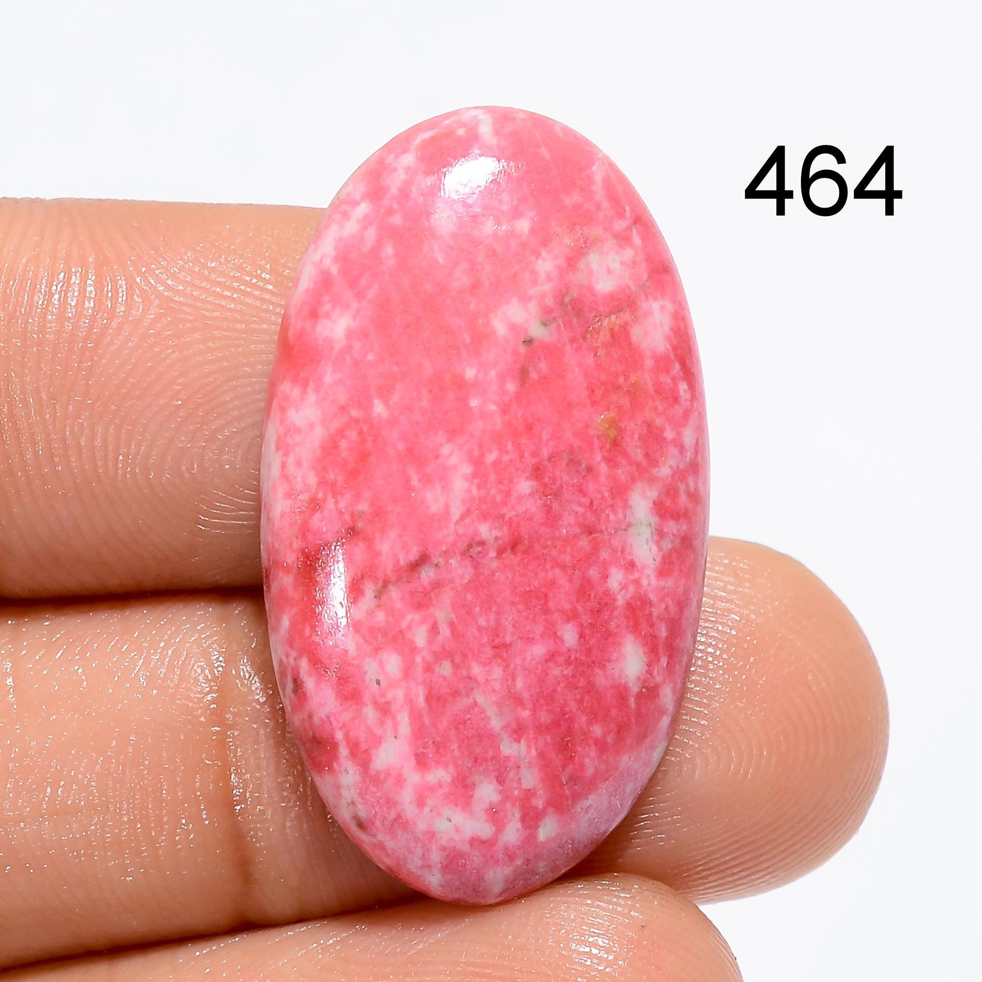 Natural Pink Thulite Gemstone Cabochon, AAA Quality, Norway Origin - image 9
