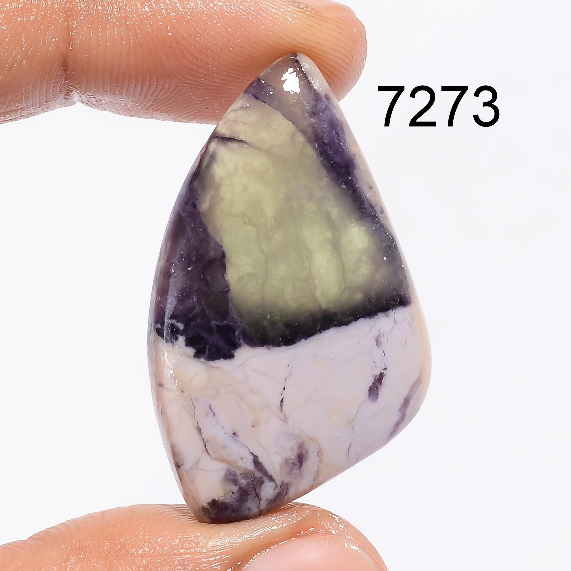 Blue John Gemstone Cabochon: Rainbow Fluorite Loose Gemstone for Jewelry - image 2