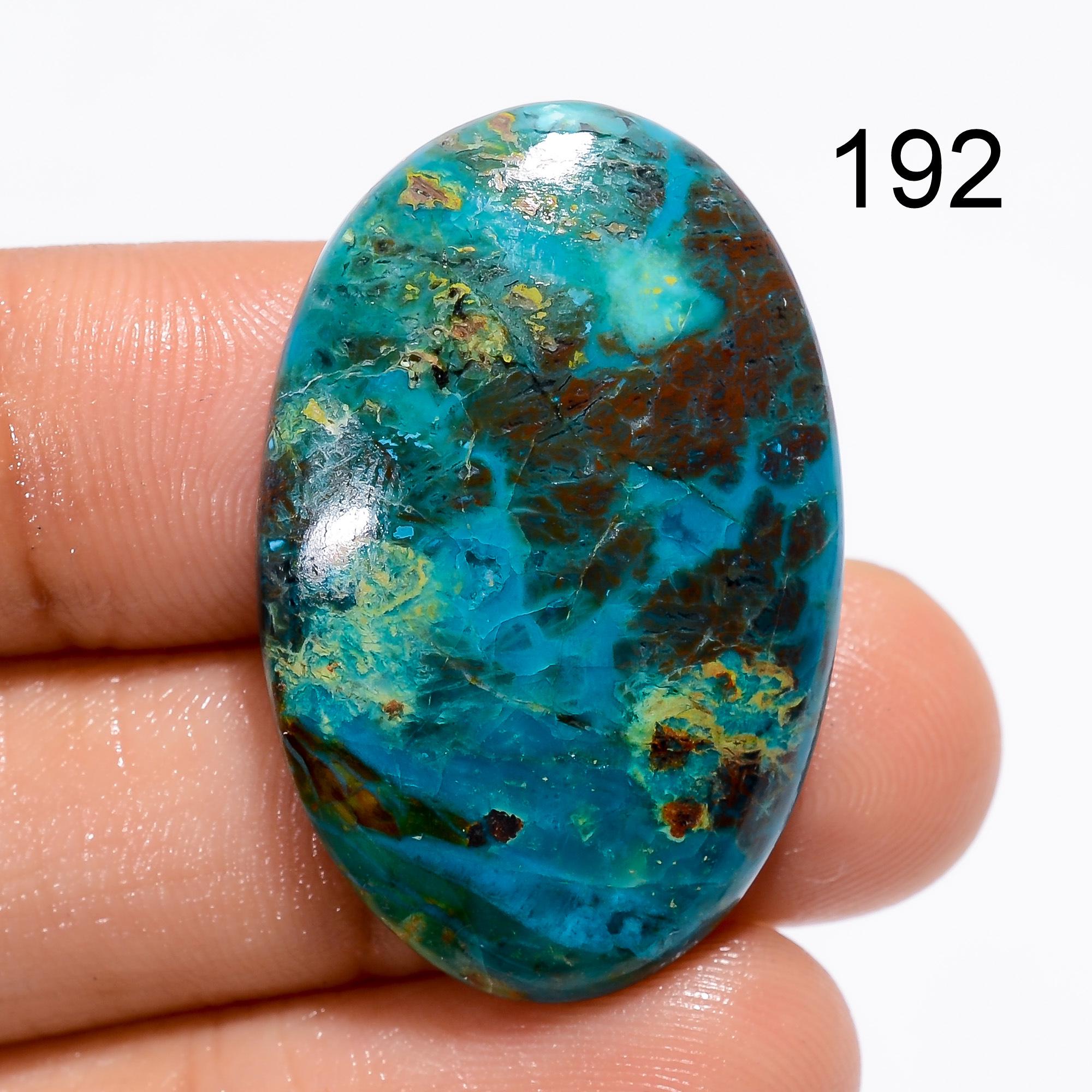 Azurite Malachite Gemstone Cabochon: Rare Mexican Pear Shape - image 9