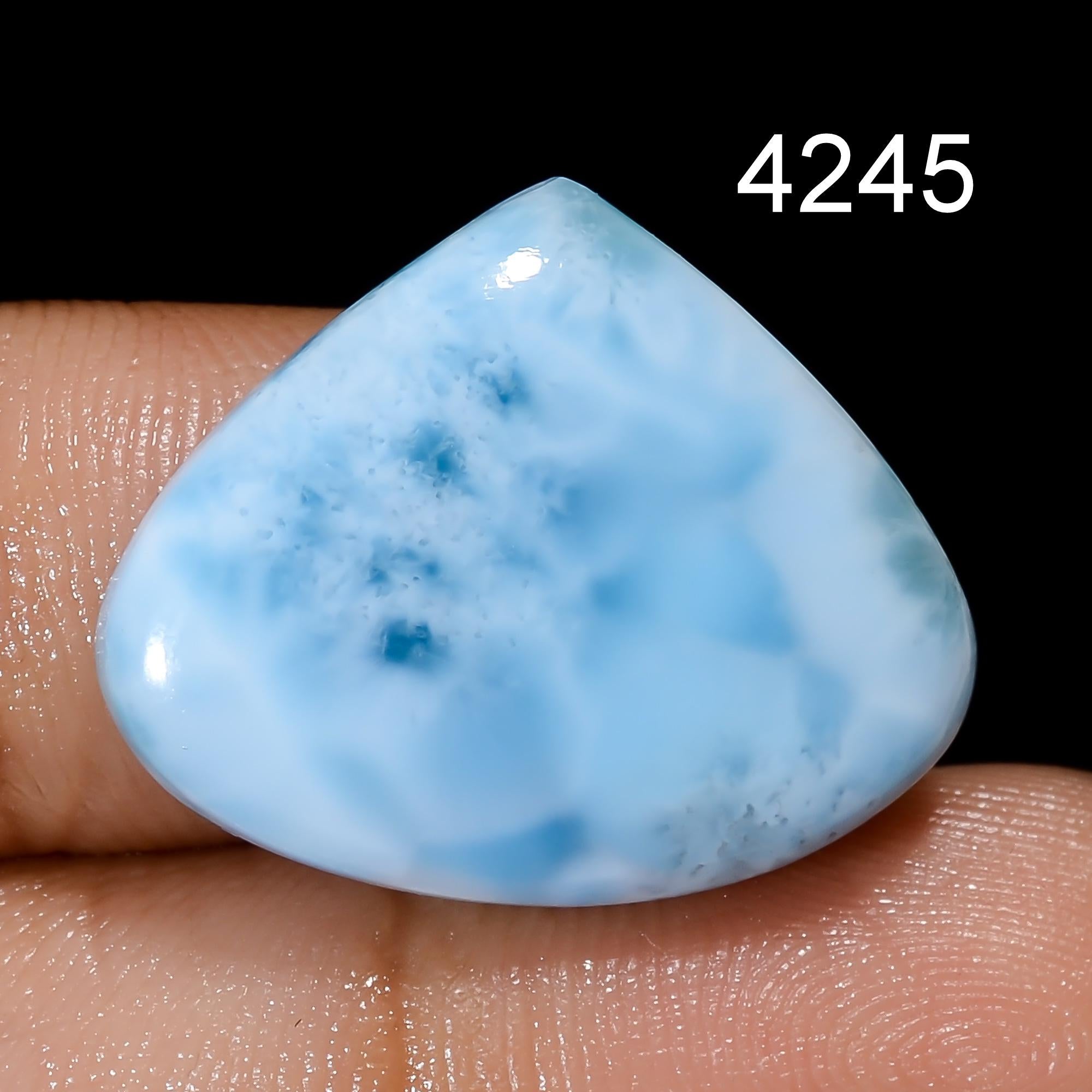 Natural Larimar Gemstone, Designer Larimar Cabochon Crystal, DIY-ART-CRAFTS Pendant Necklace. - image 4