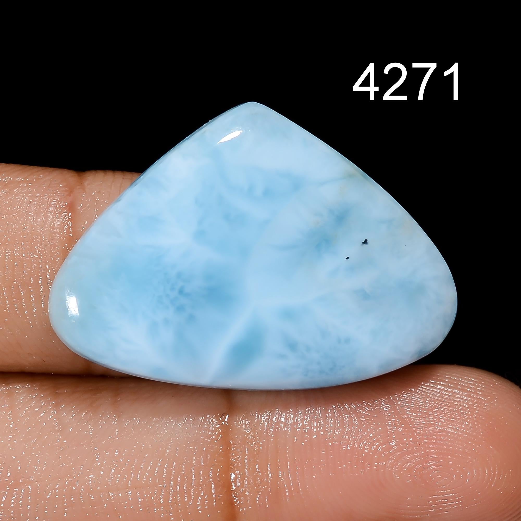 Natural Larimar Gemstone, Designer Larimar Cabochon Crystal, DIY-ART-CRAFTS Pendant Necklace. - image 5
