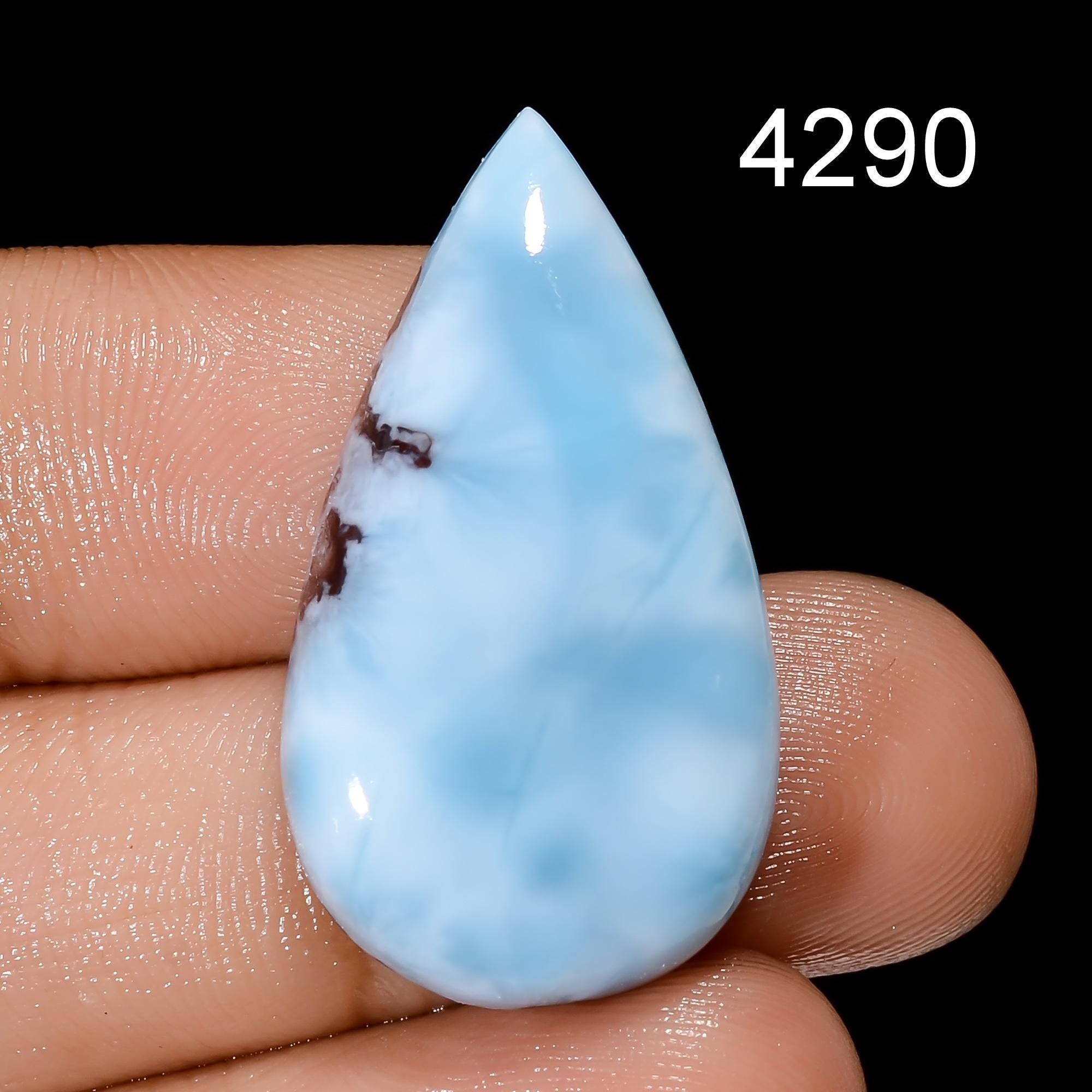 Natural Larimar Gemstone, Designer Larimar Cabochon Crystal, DIY-ART-CRAFTS Pendant Necklace. - image 11