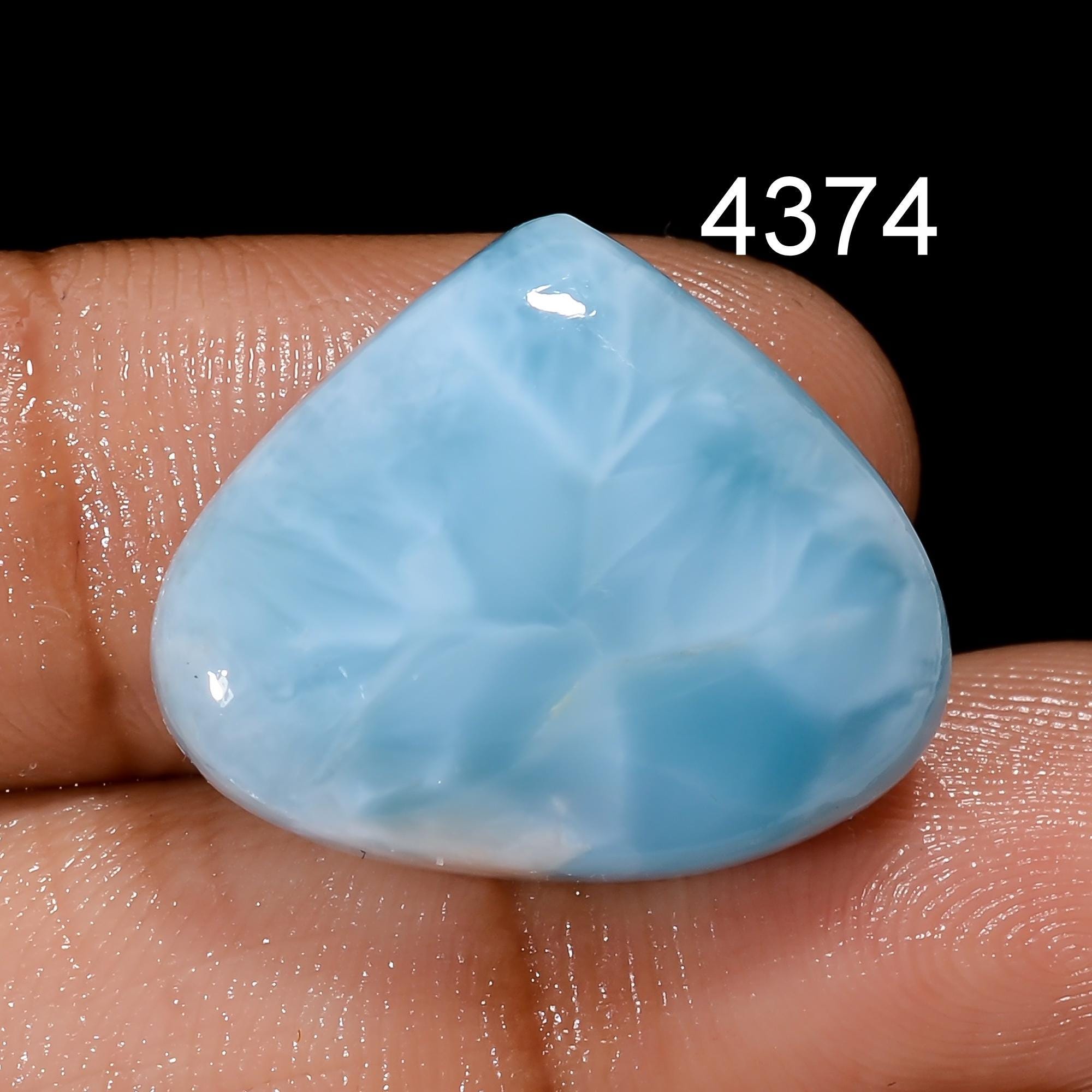 Natural Larimar Gemstone, Designer Larimar Cabochon Crystal, DIY-ART-CRAFTS Pendant Necklace. - image 6