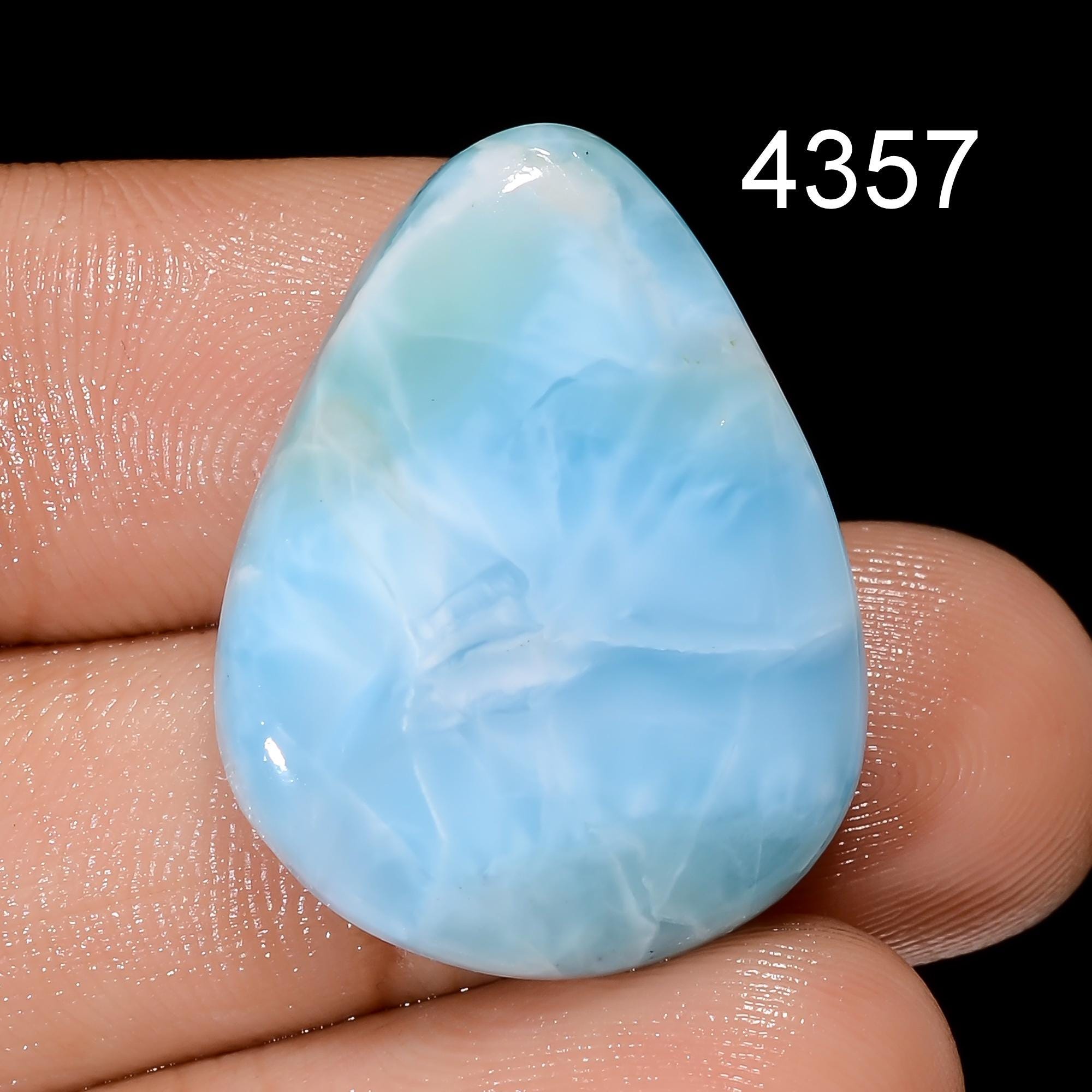 Natural Larimar Gemstone, Designer Larimar Cabochon Crystal, DIY-ART-CRAFTS Pendant Necklace. - image 3
