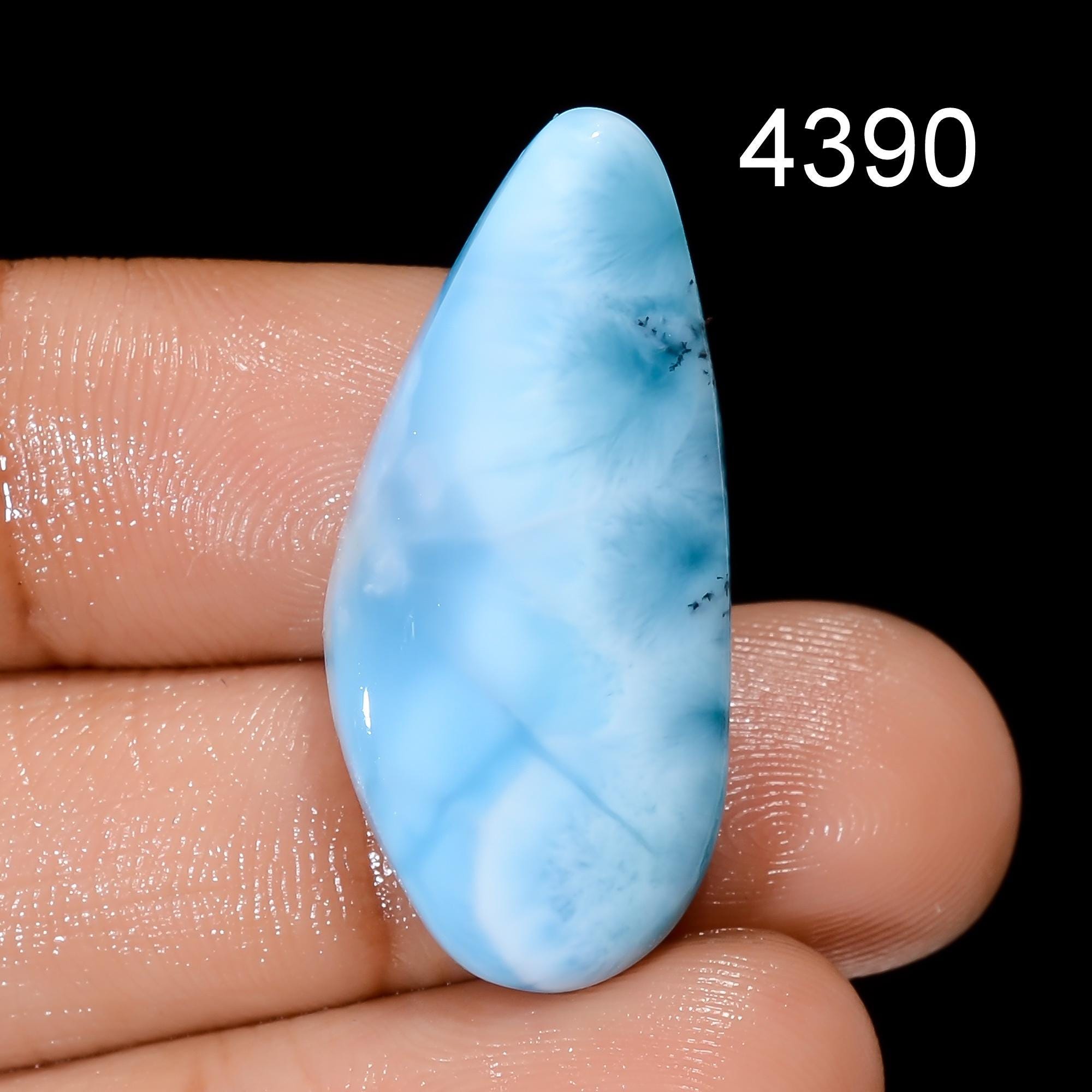 Natural Larimar Gemstone, Designer Larimar Cabochon Crystal, DIY-ART-CRAFTS Pendant Necklace. - image 8