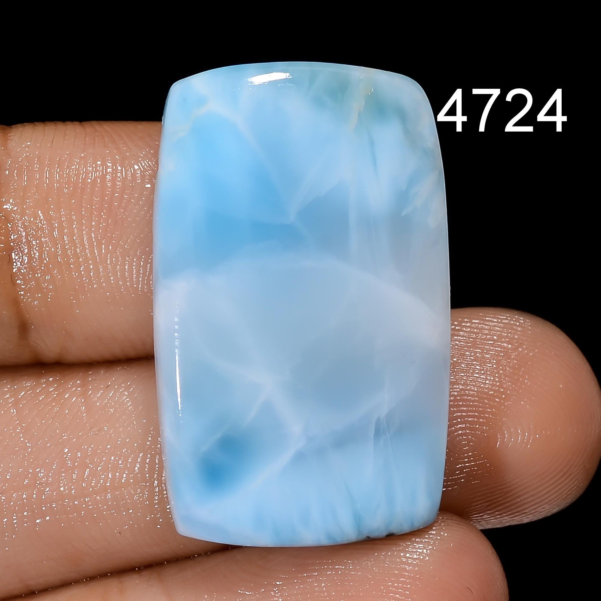 Natural Larimar Gemstone, Designer Larimar Cabochon Crystal, DIY-ART-CRAFTS Pendant Necklace. - image 8