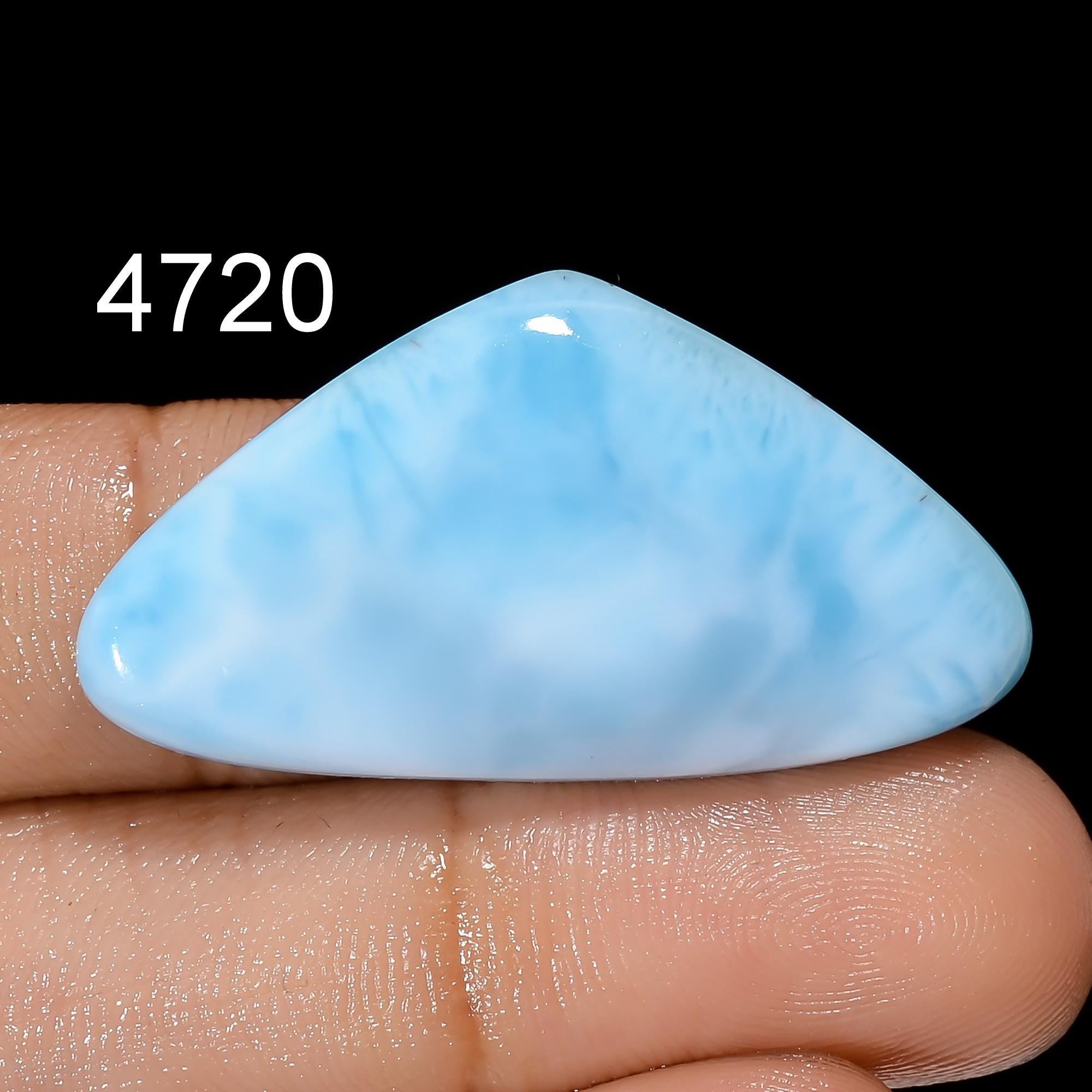 Natural Larimar Gemstone, Designer Larimar Cabochon Crystal, DIY-ART-CRAFTS Pendant Necklace. - image 7