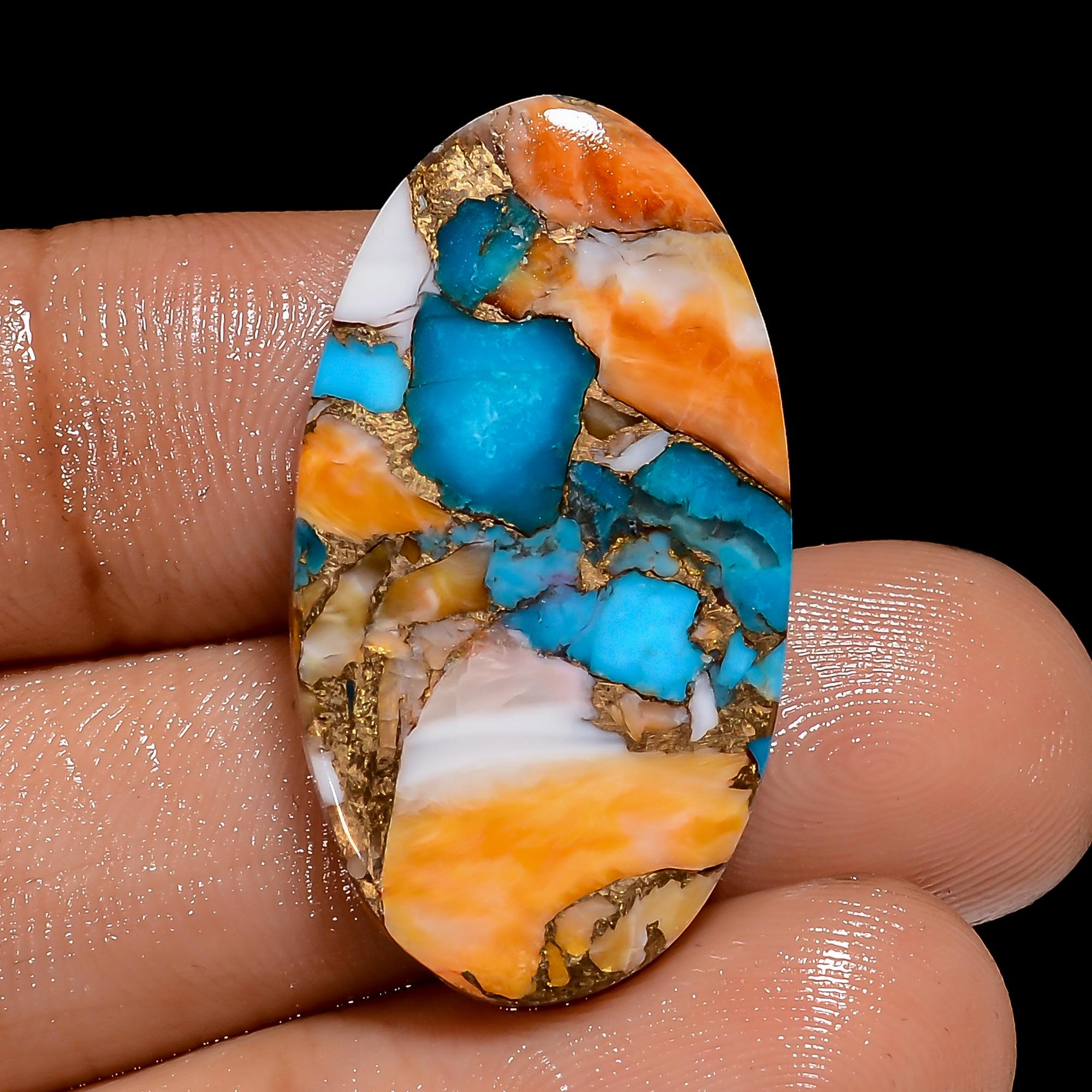Oyster Copper Turquoise Cabochon, Mix  Shape Loose Gemstone For Jewelry Making Supply. - image 6