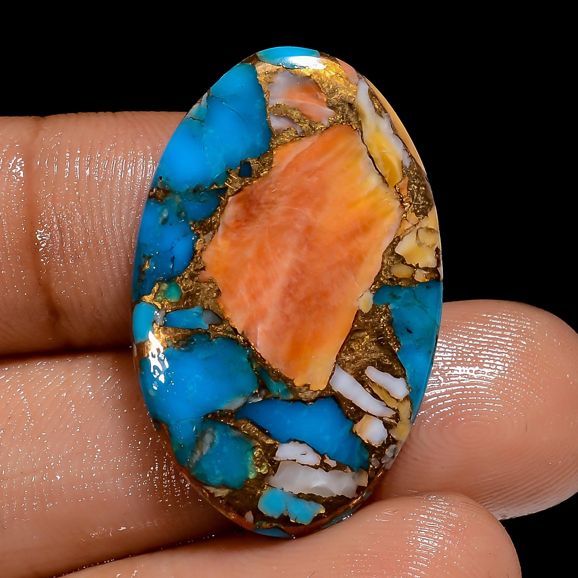 Oyster Copper Turquoise Cabochon, Mix  Shape Loose Gemstone For Jewelry Making Supply. - image 4