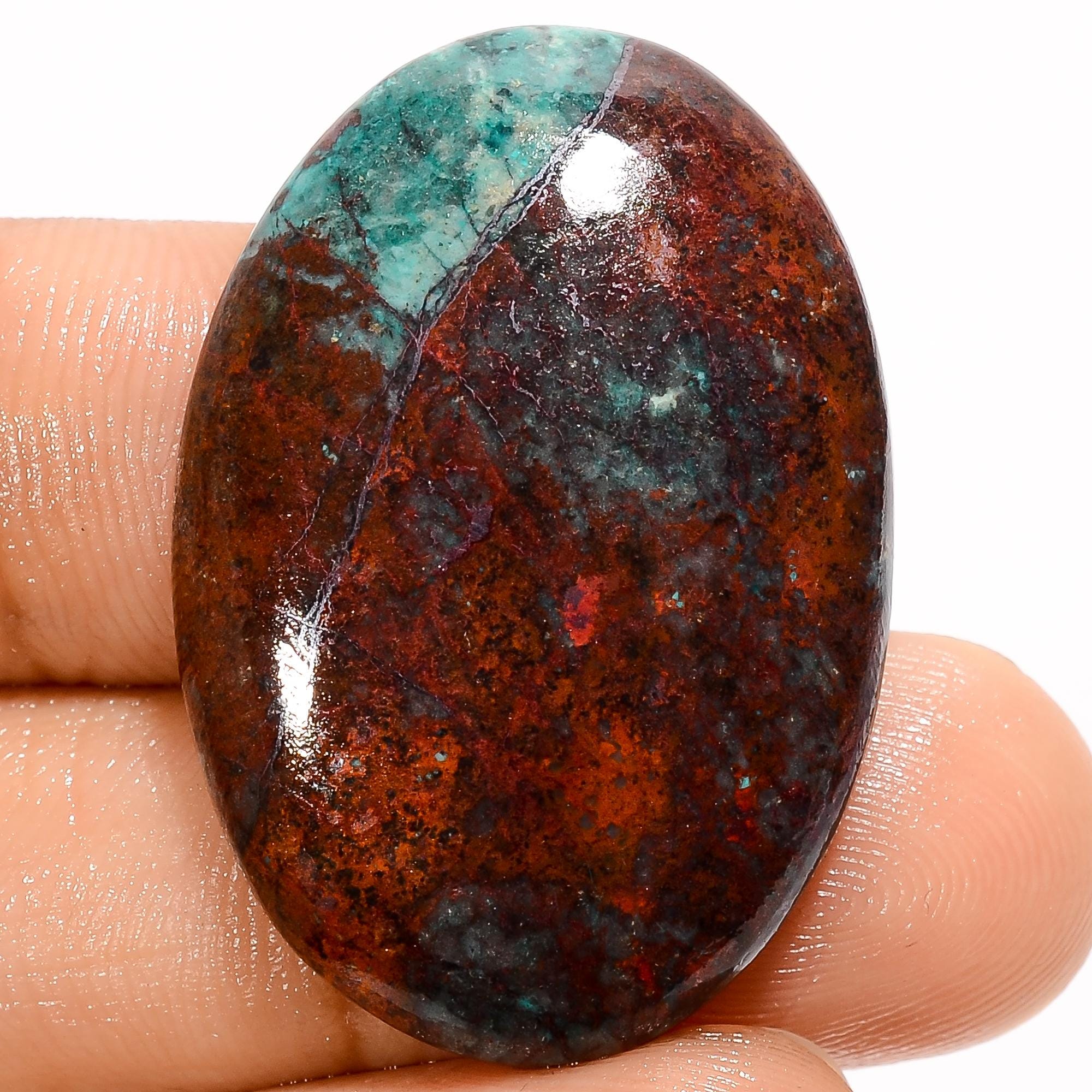 AAA Sonora Sunrise Cabochon, Natural Cupric Chrysocolla, Loose Gemstone.