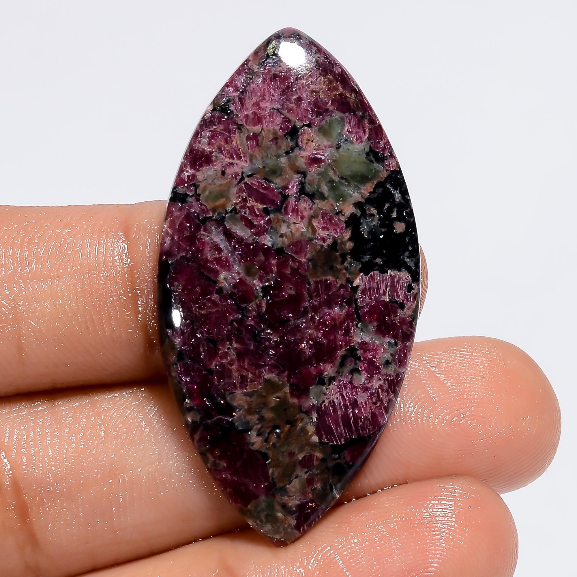 Natural Eudialyte Gemstone Cabochon, DIY Pendant Necklace Jewelry Supply
