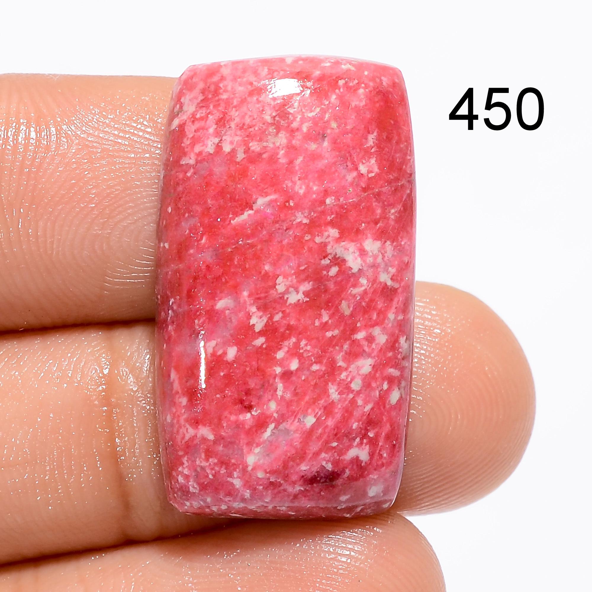 Natural Pink Thulite Gemstone Cabochon, AAA Quality, Norway Origin - image 4