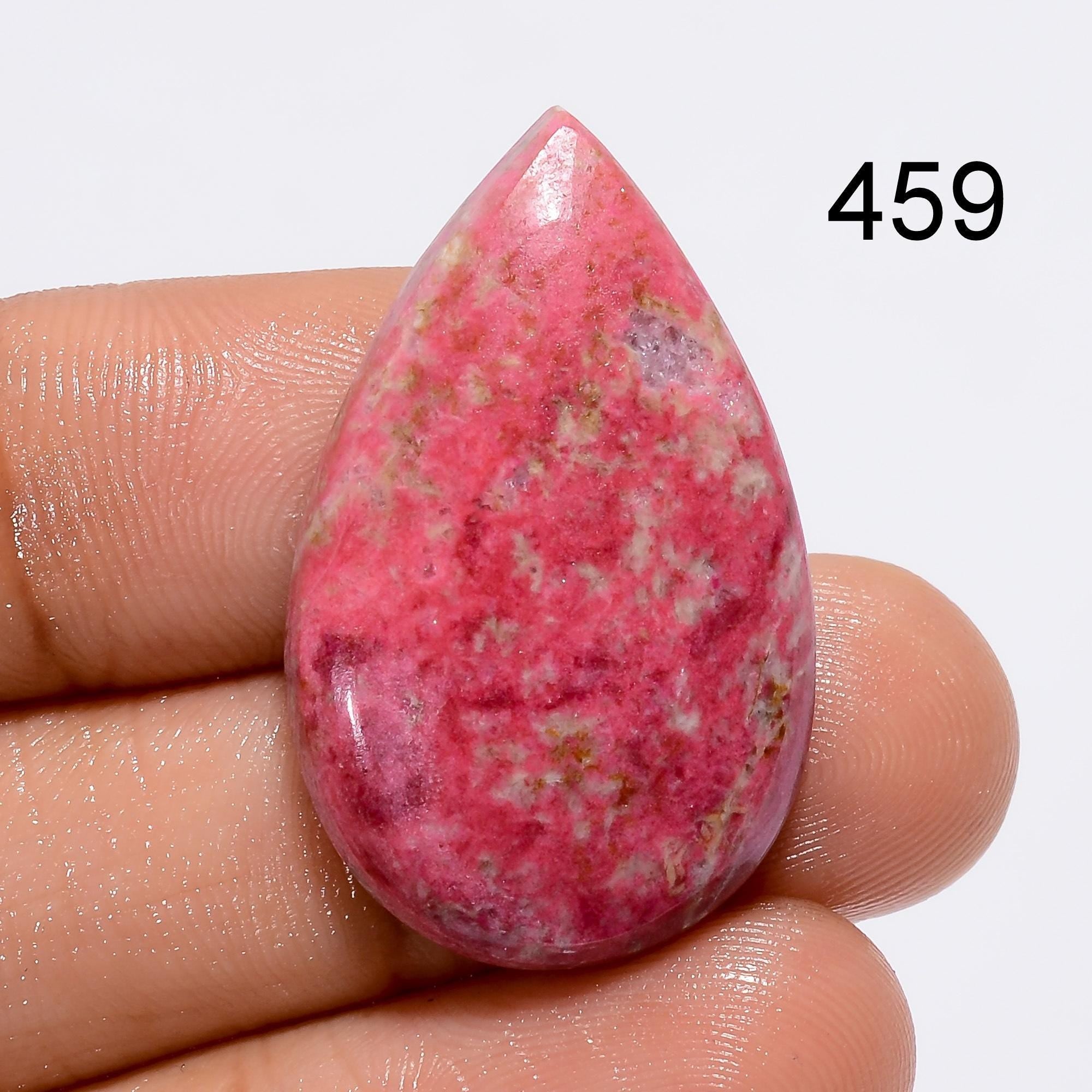Natural Pink Thulite Gemstone Cabochon, AAA Quality, Norway Origin - image 8